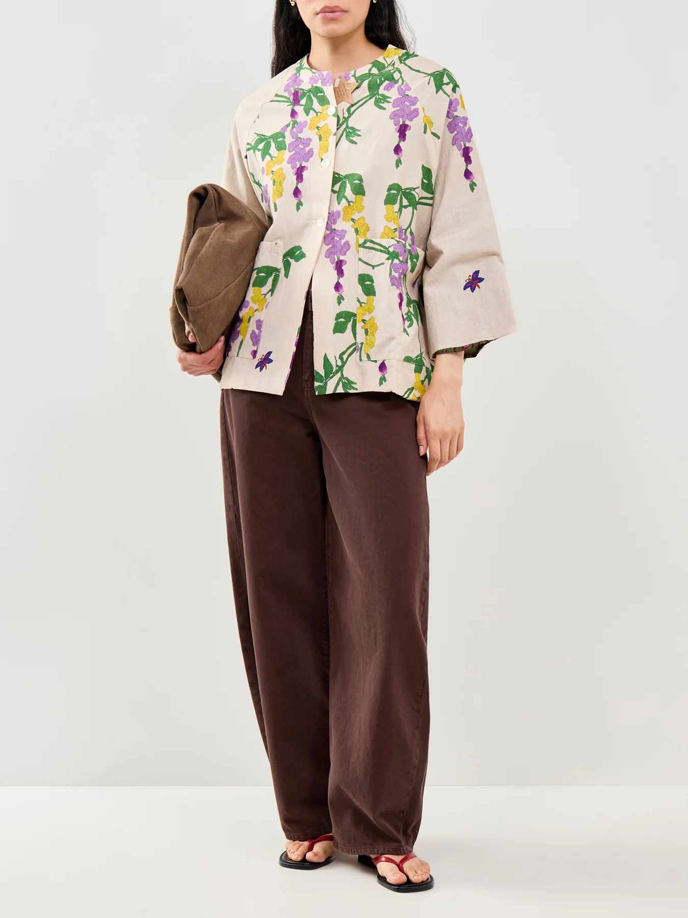Wisteria Print Shirt Lilac - Image 2