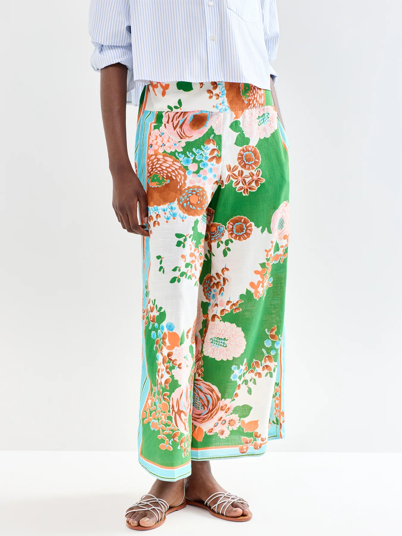 Kitsch Bouquet Wide Leg Trousers Multi - Image 4