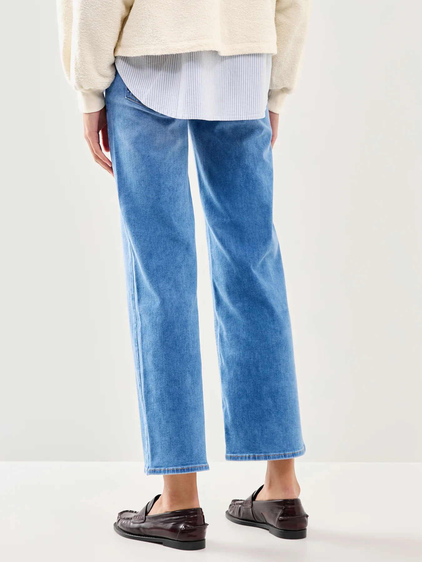 Blush Mid Waist Straight Jeans Blue - Image 5