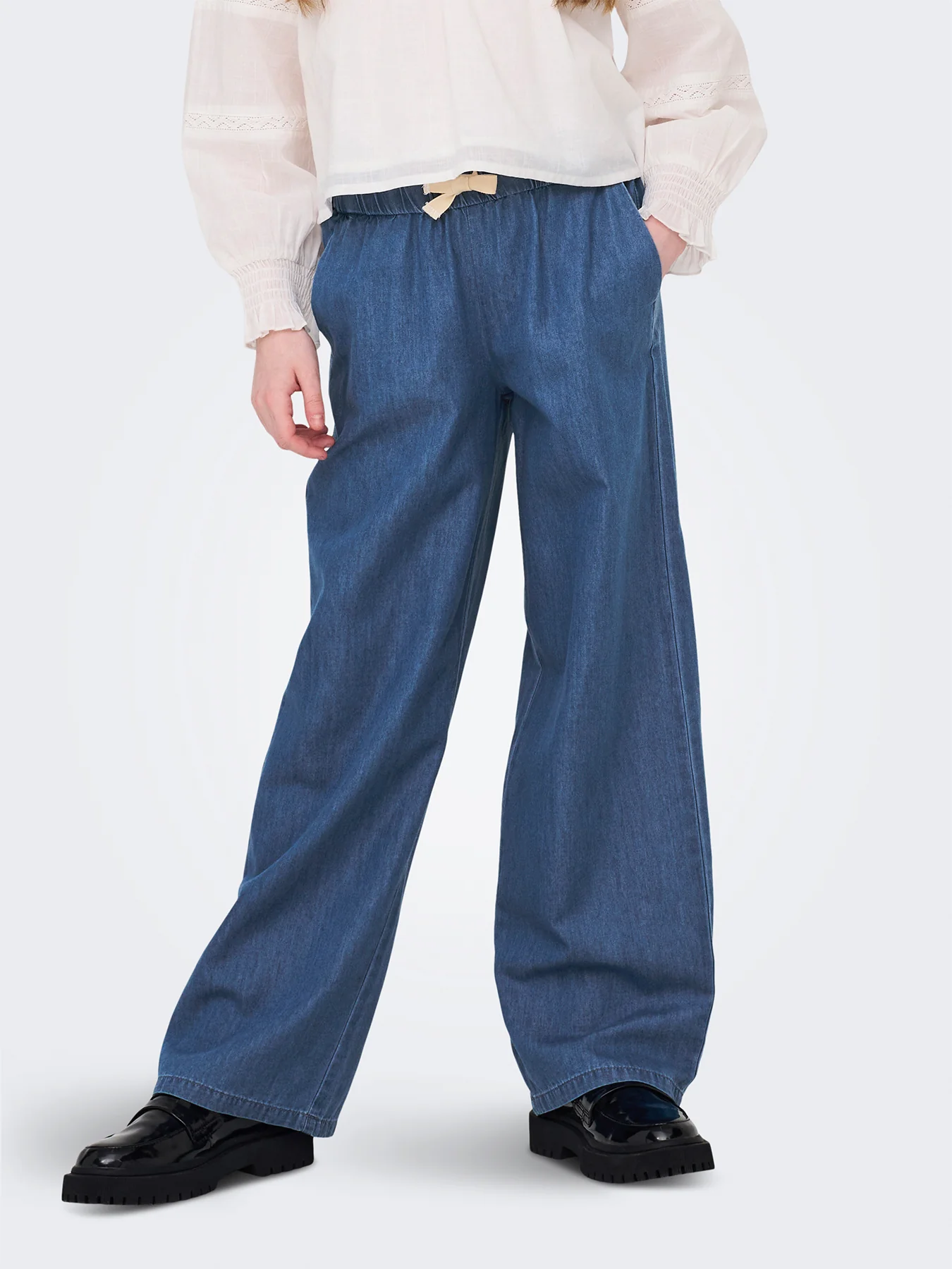 Kids' Palazzo Denim Trousers Blue - Image 2