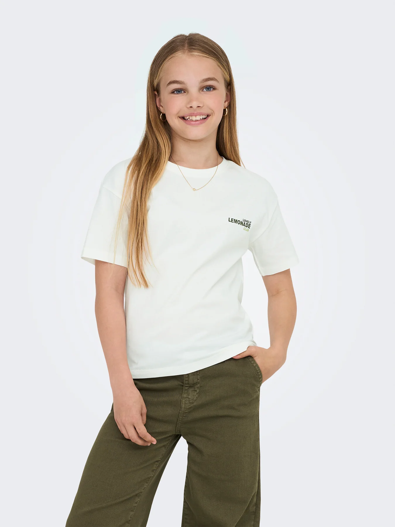 Kids' Loose Organic Cotton T Shirt White - Image 2