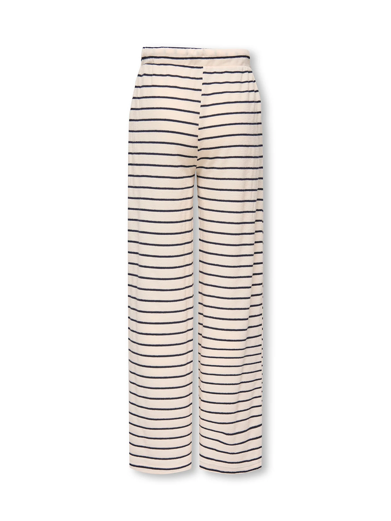 Kids' Striped Wide Leg Trousers Cream - Image 3