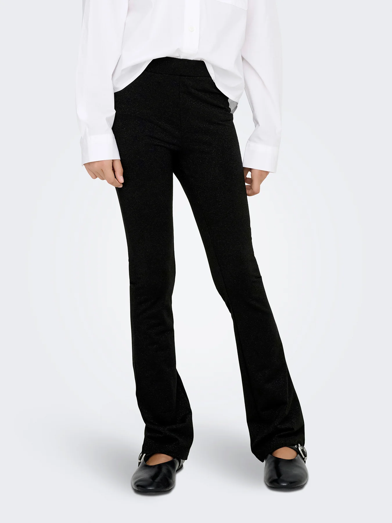 Girls’ Glitter Flared Pants Black - Image 2