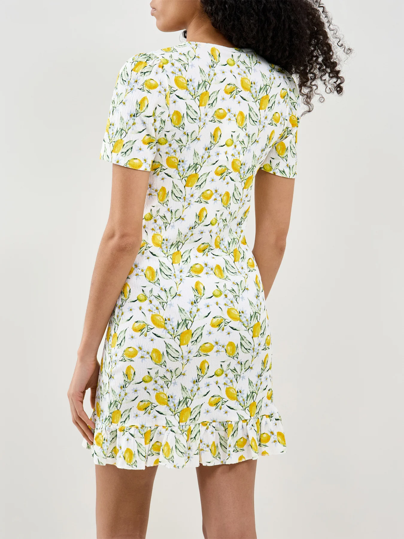 Molly V-Neck Mini Dress Printed Multi - Image 5