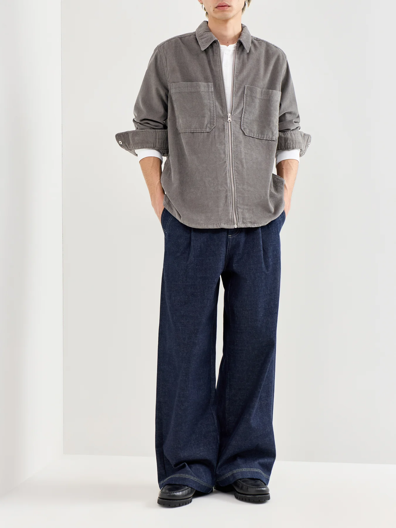 Alp Cord Shirt Jacket Green - Image 2
