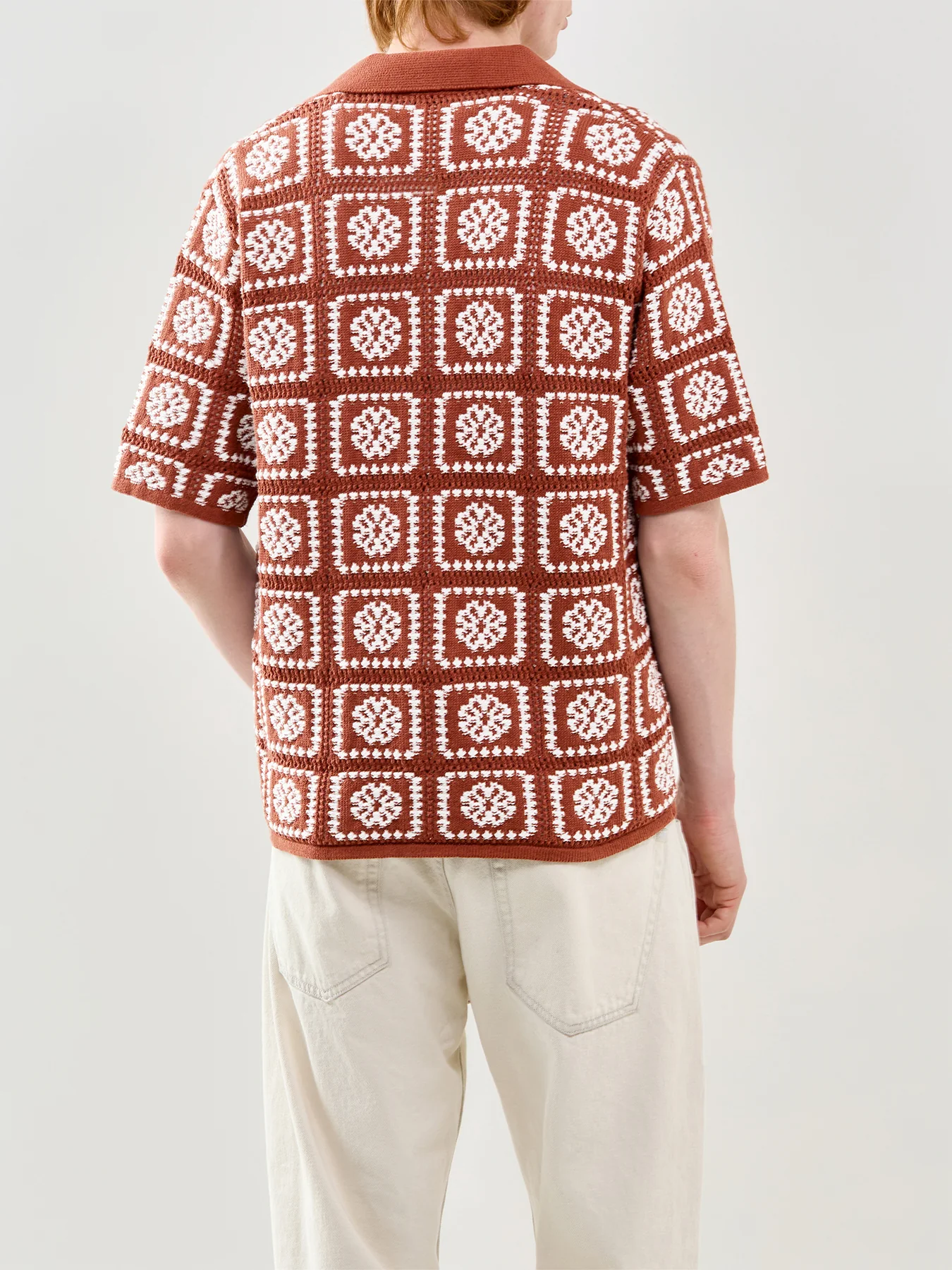 Relaxed Short Sleeve Shirt Cream - Image 5