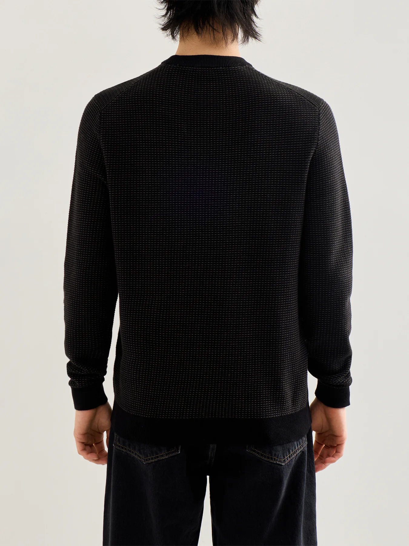 Onsdave Regular Long Sleeve Crew Neck Knit Black - Image 5