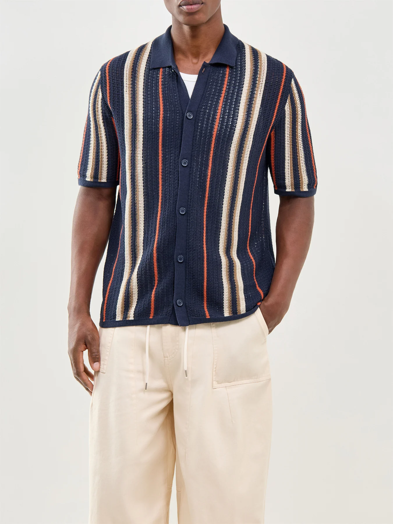 Onsleon Short Sleeve Knit Shirt Navy - Image 4