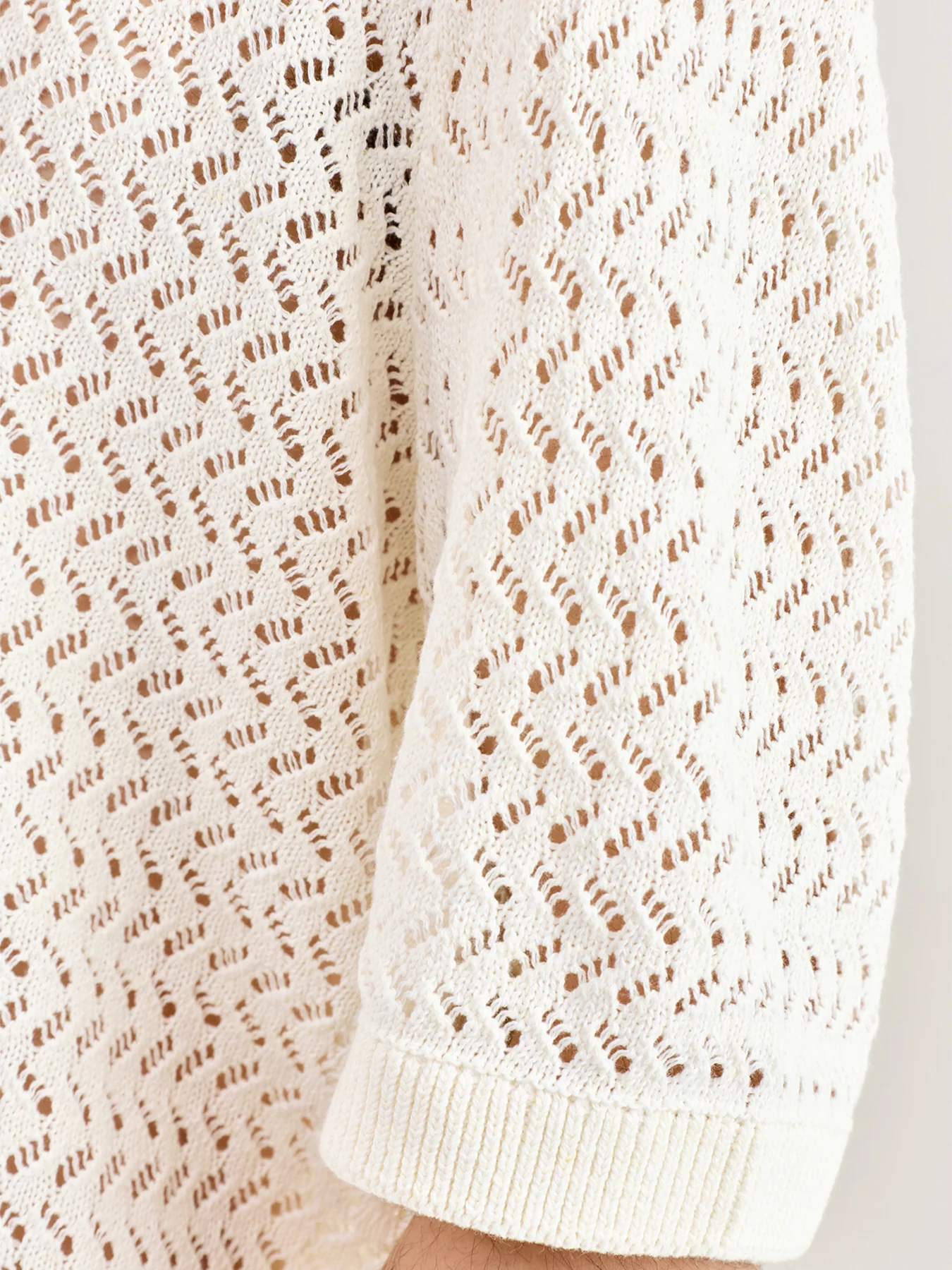 Nyle Split Polo Shirt Cream - Image 3