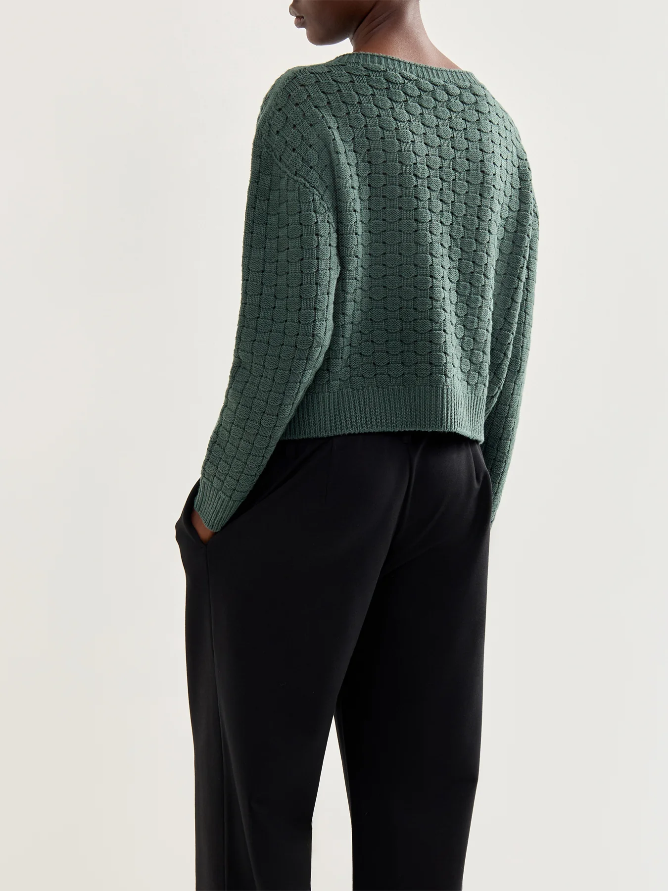 Pullover 525 Cotton Long Sleeves Green - Image 5