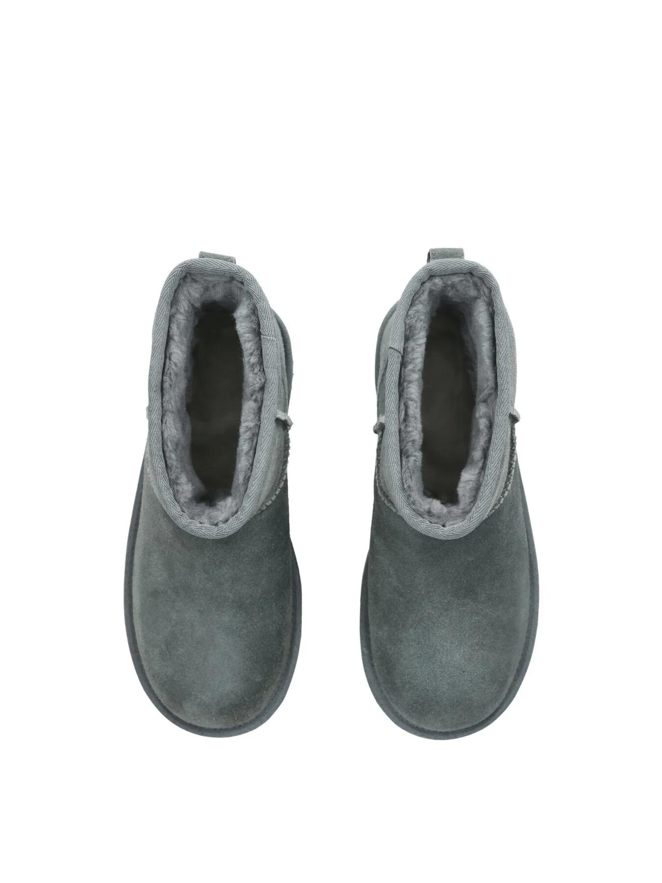Womens Classic Mini Grey Platform Suede Ankle Boots - Image 2