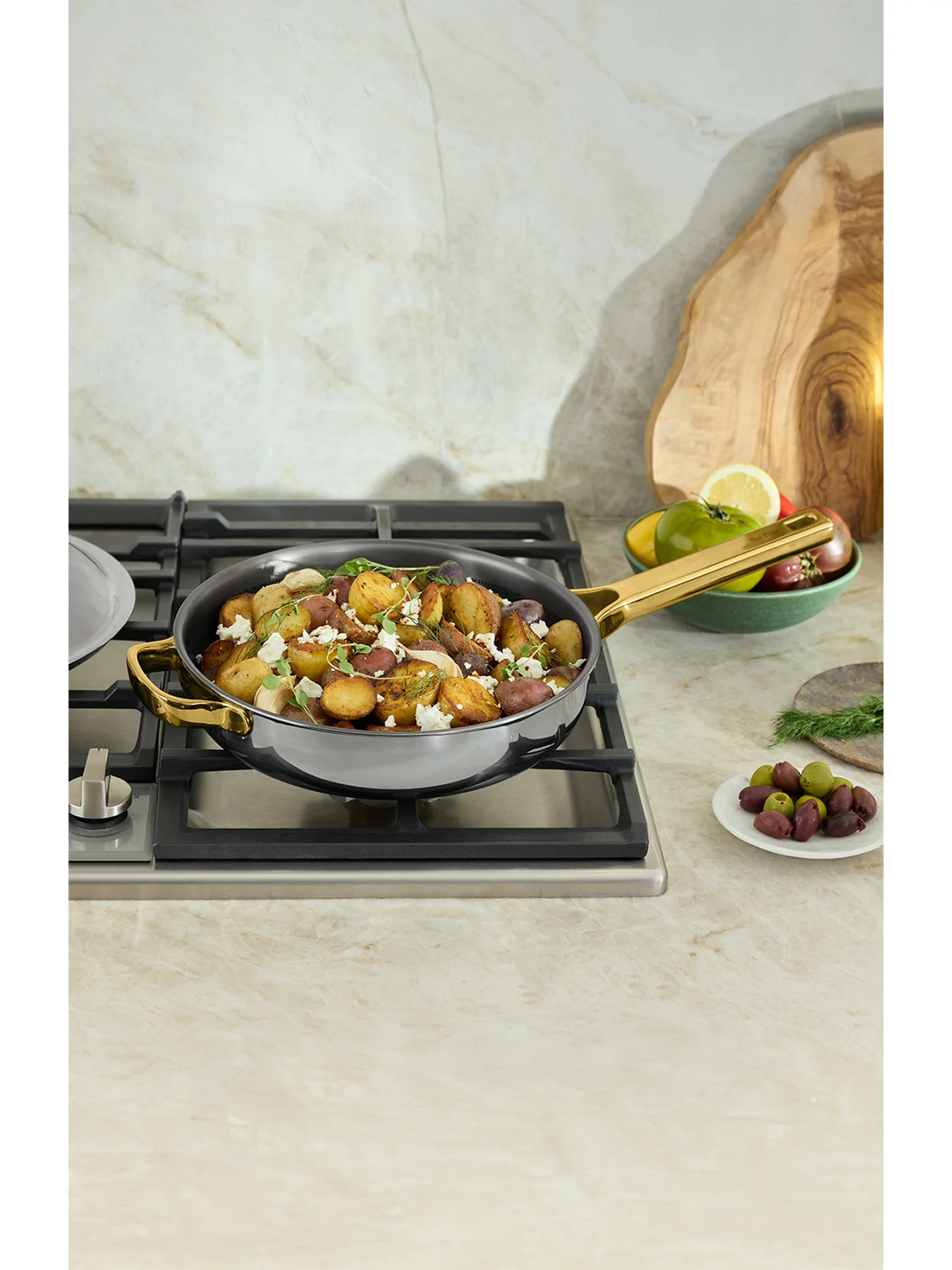 Titanium Pro Cookware Set Chrome/Gold - Image 3