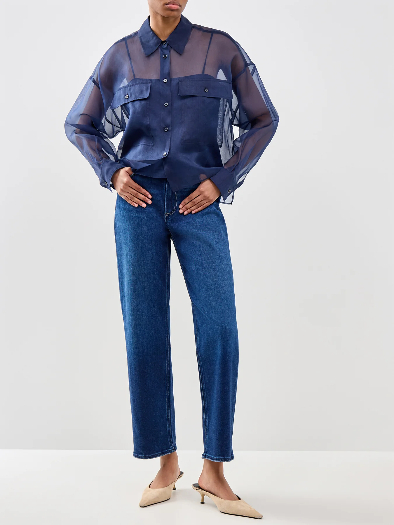 Mason Straight Ankle Jeans Blue - Image 2