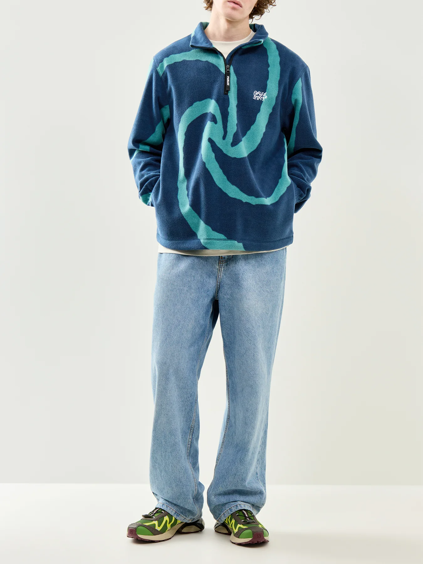 Chevy 1/4 Zip Fleece Blue - Image 2