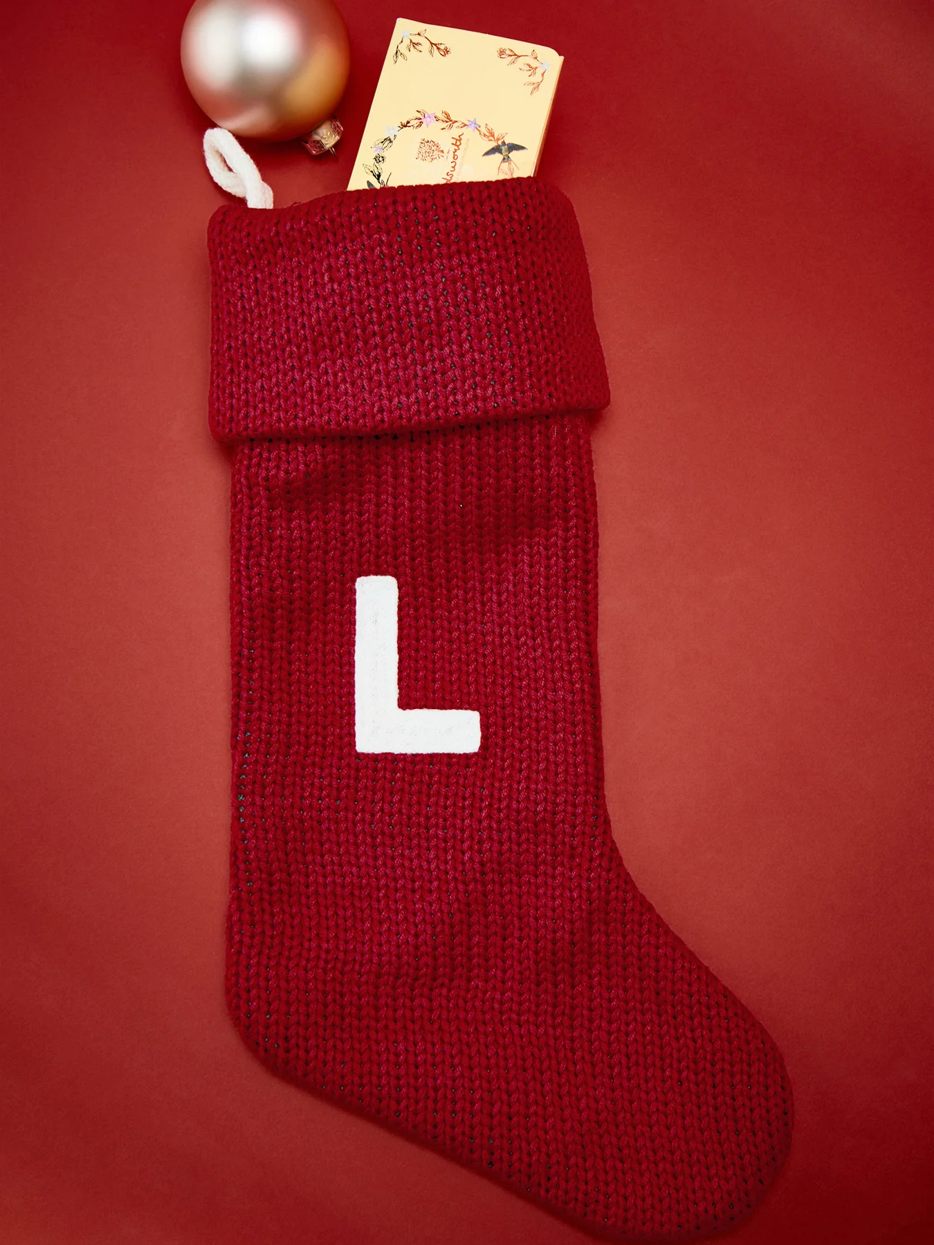 Alphabet Velvet Christmas Stocking L - Image 2