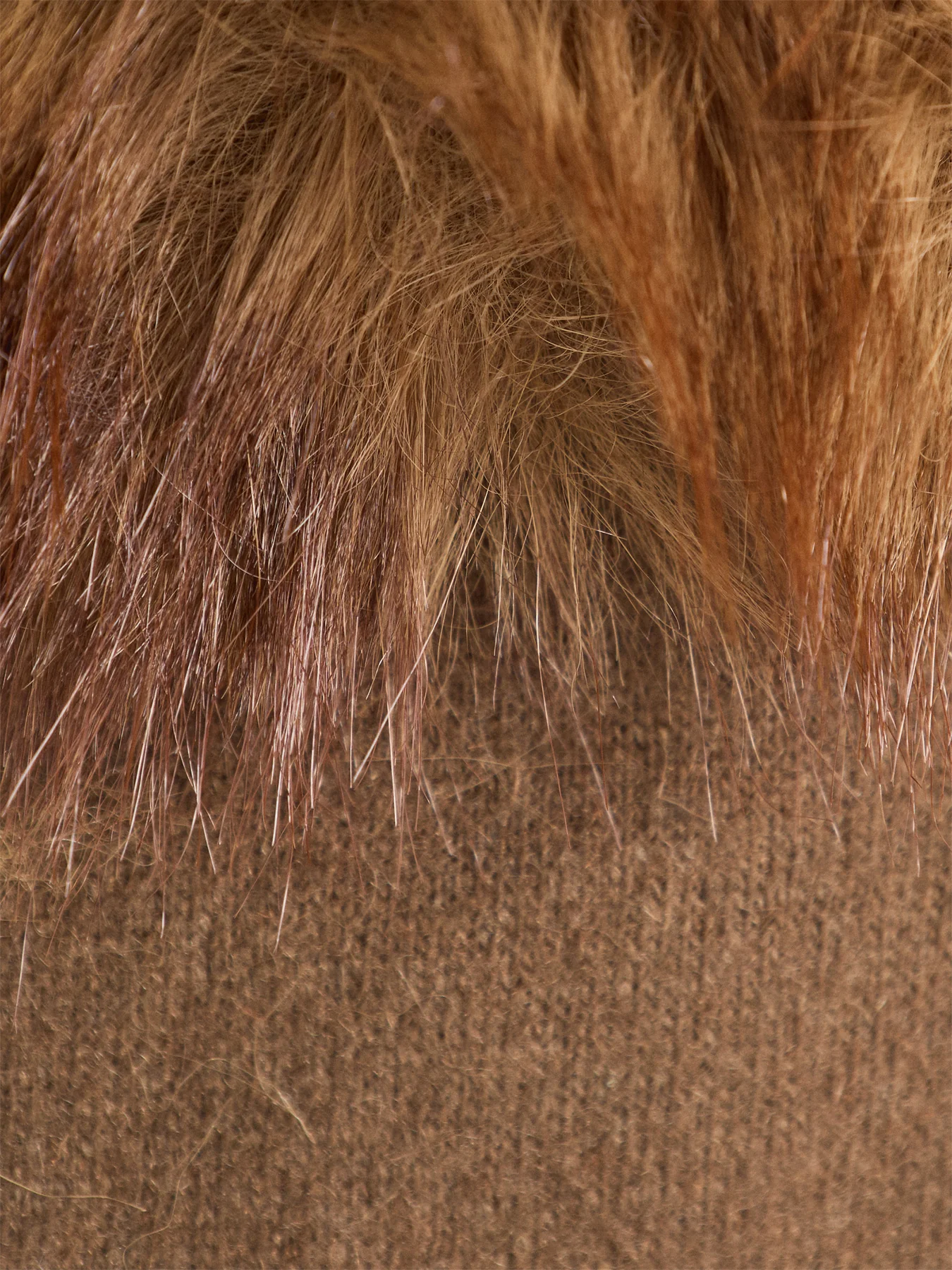 Corine Faux Fur Gloves Brown - Image 2
