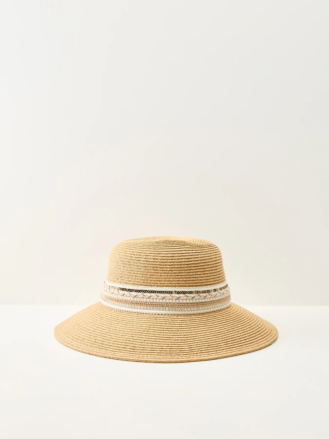 Classic Straw Hat Beige - Image 2