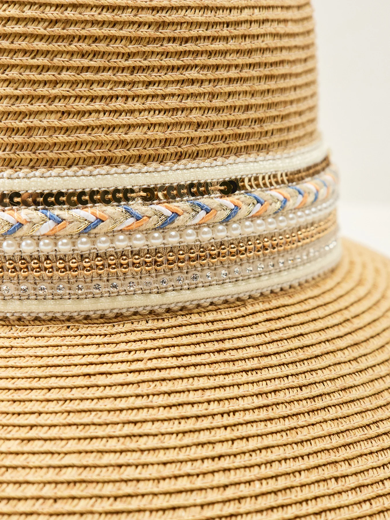 Classic Straw Hat Beige - Image 3