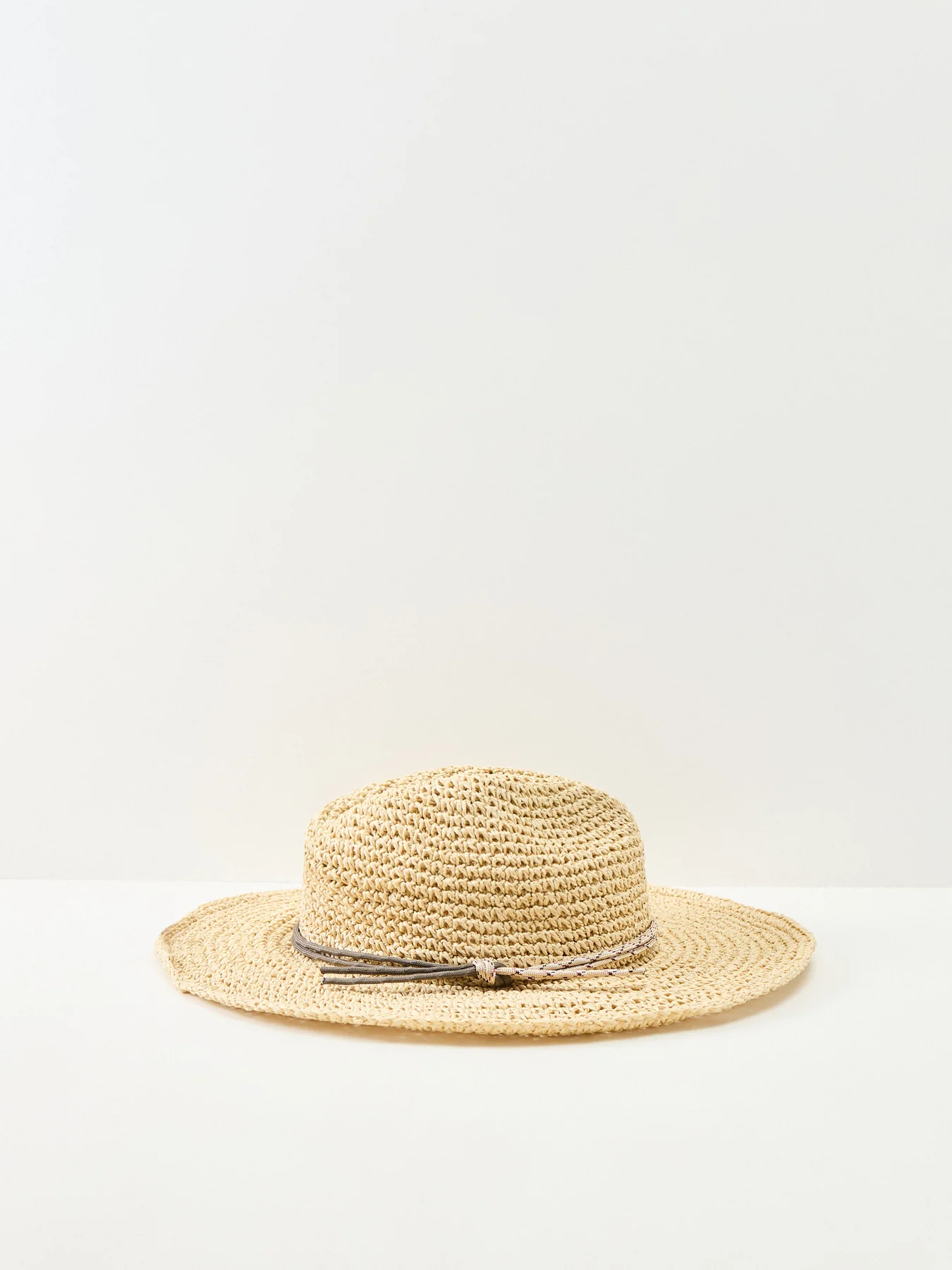 Wide Brim Straw Hat Beige - Image 2