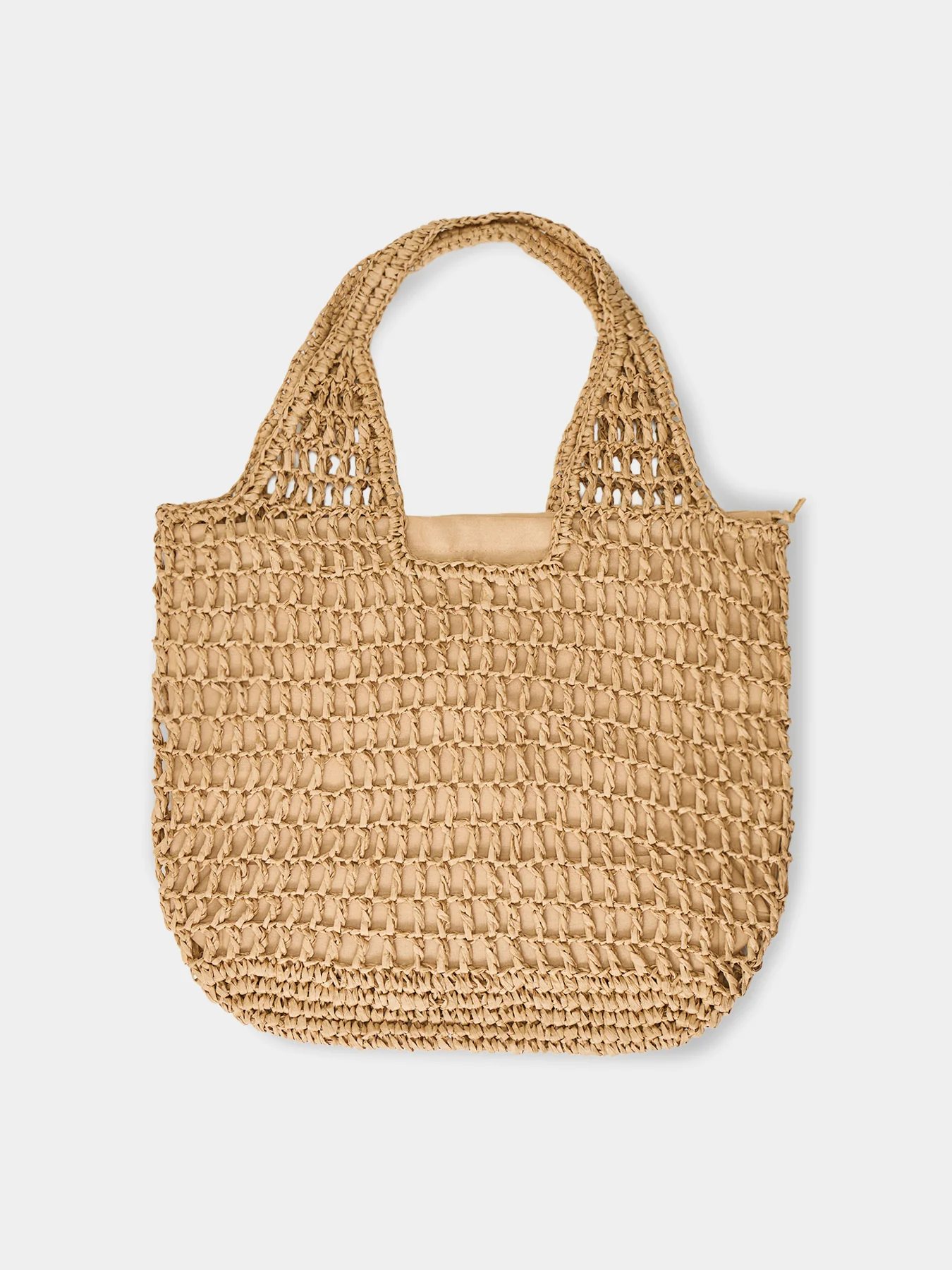 Pckamille Straw Shopper Tote Bag Neutral - Image 3