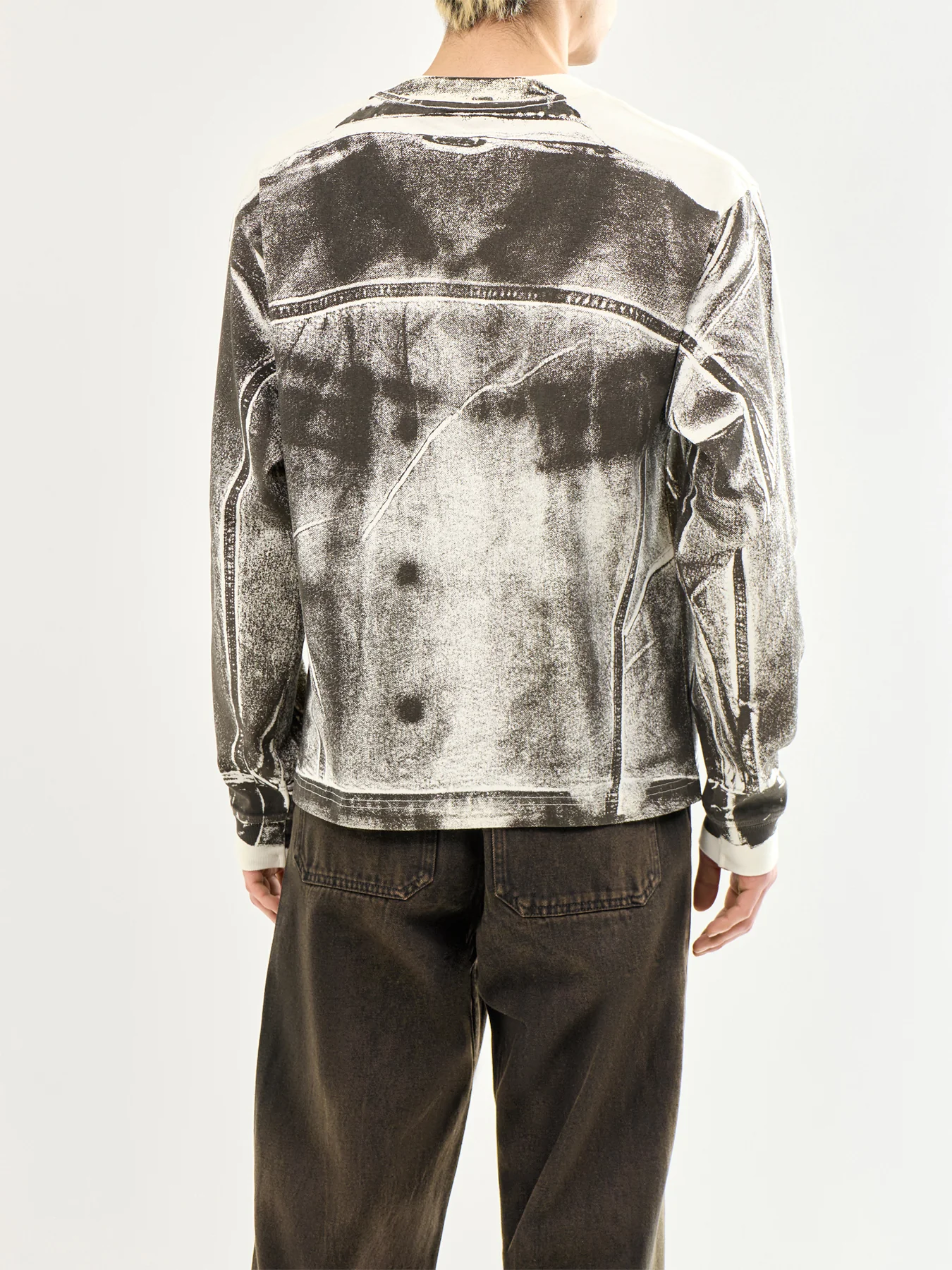 Heavyweight Long Sleeve Sweatshirt Cream - Image 5