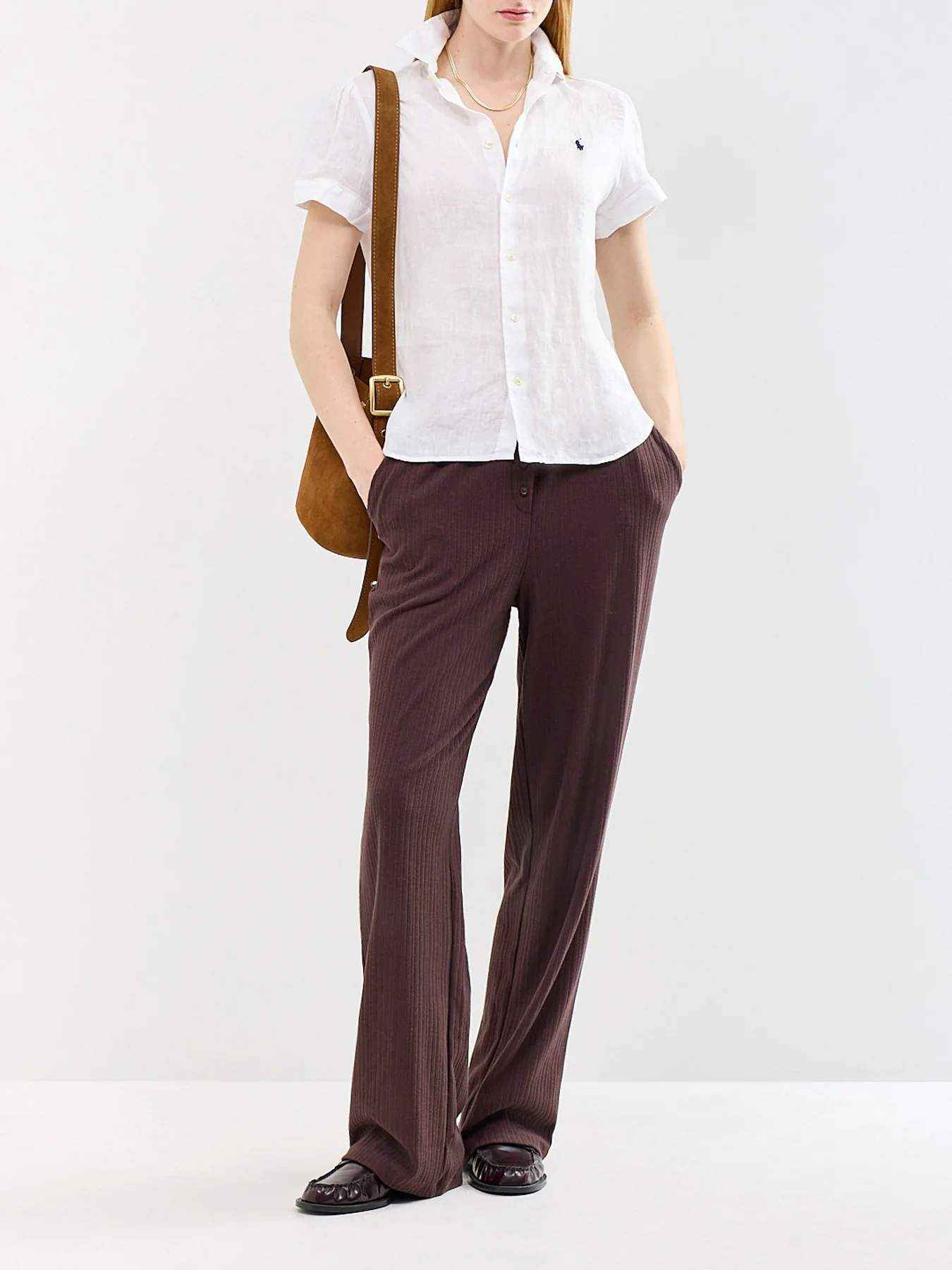 Short Sleeve Linen Shirt White - Image 2