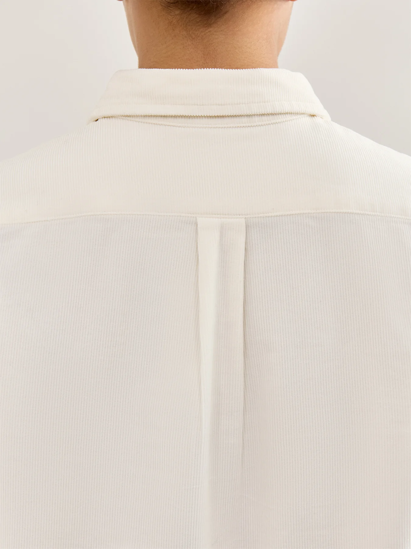Cord Long Sleeve Shirt Warm White - Image 3