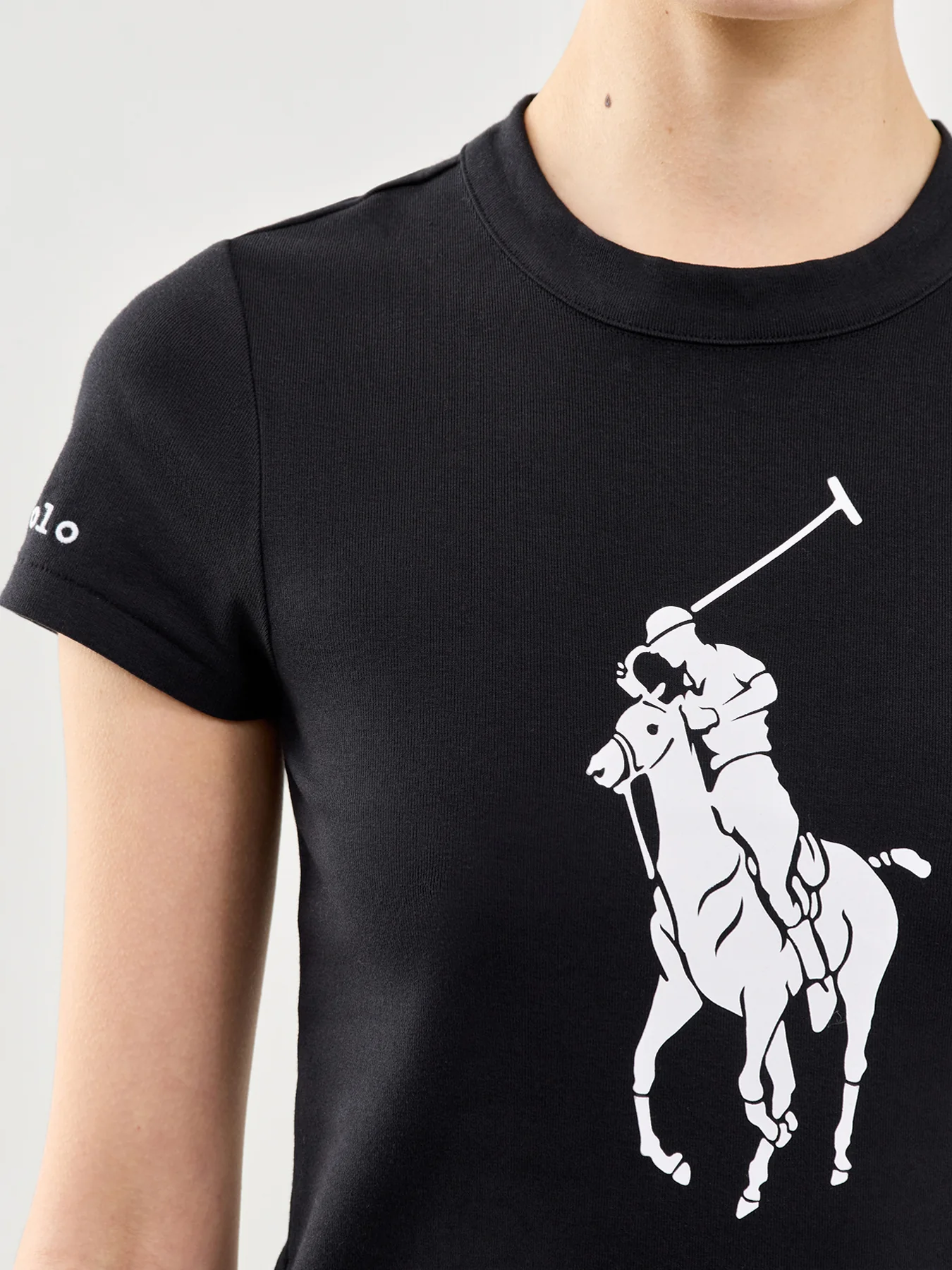 Logo Knit T-Shirt Black - Image 3