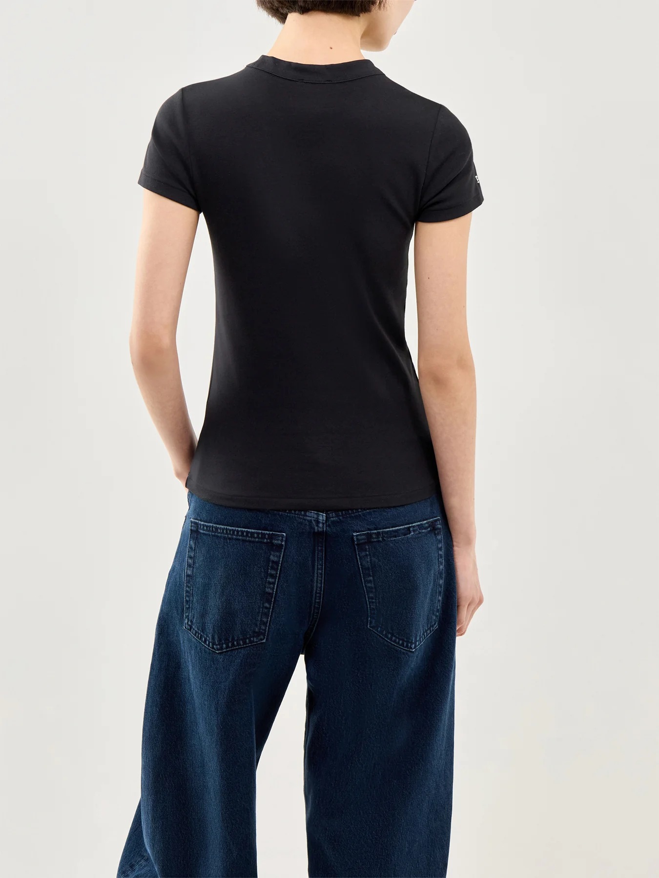 Logo Knit T-Shirt Black - Image 5