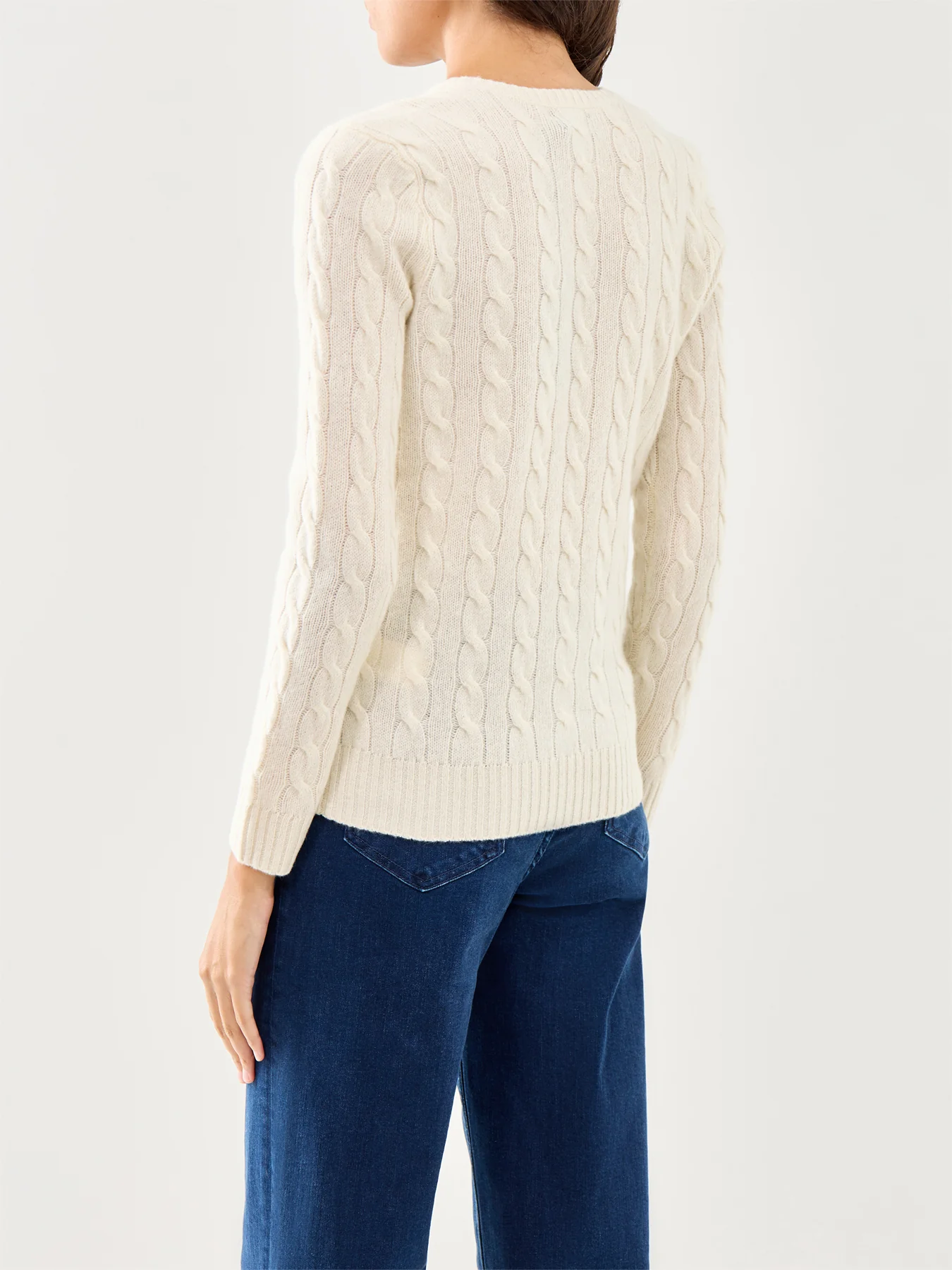 Kimberly Long Sleeve Wool Pullover Cream - Image 5