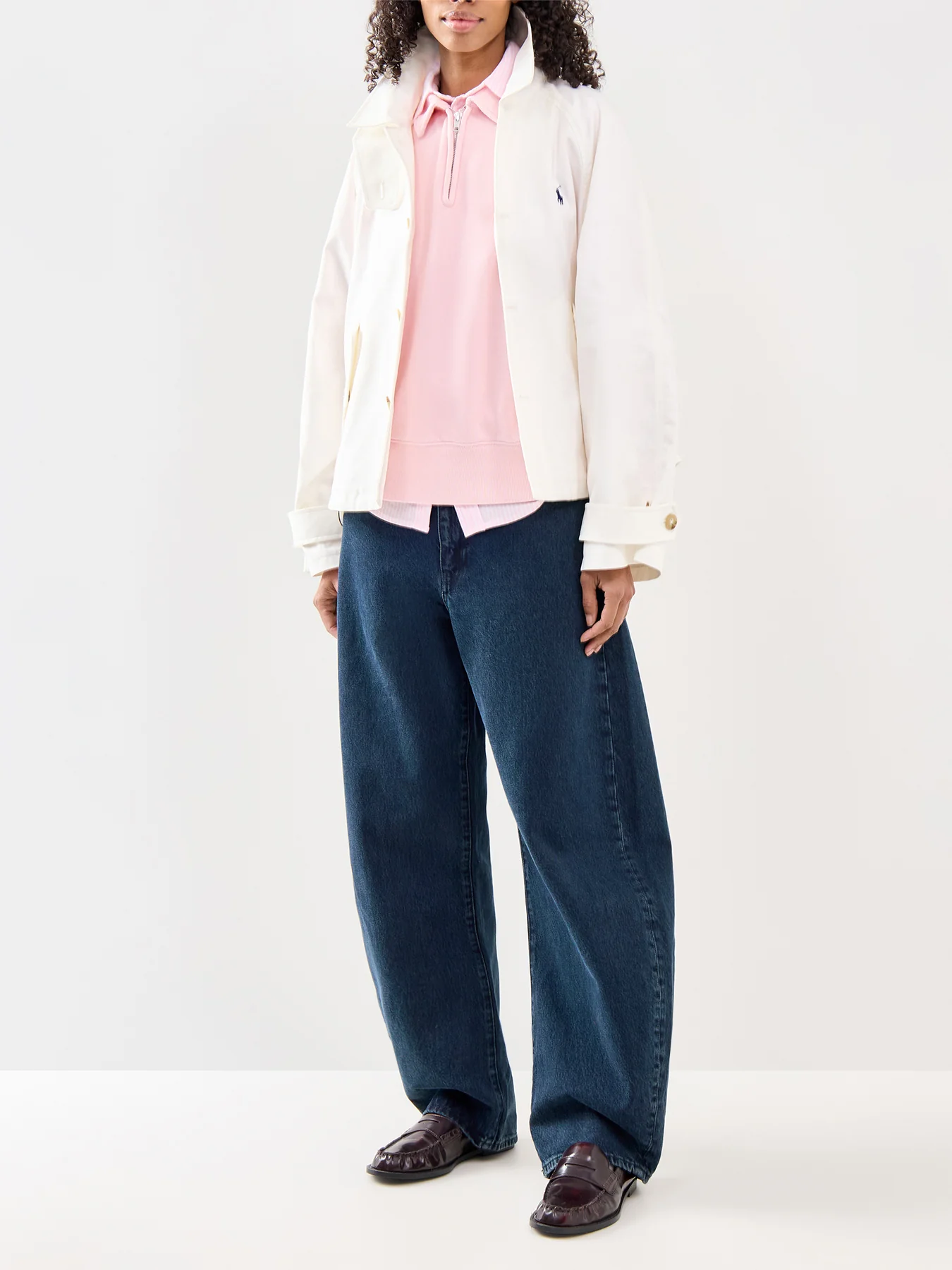 Half Zip Sweatshirt Pink - Image 2