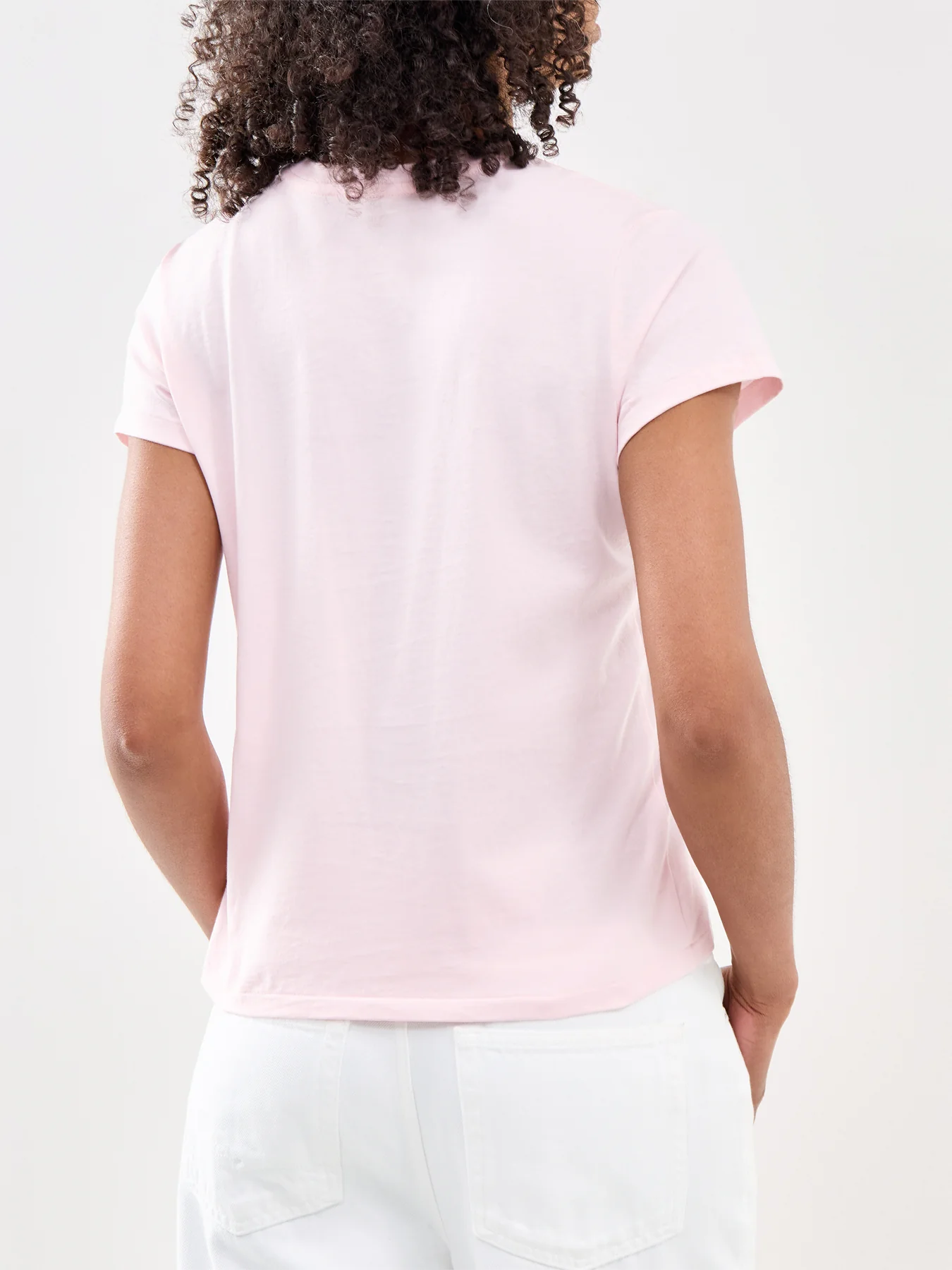 Cotton Short Sleeve T-Shirt Pink - Image 5