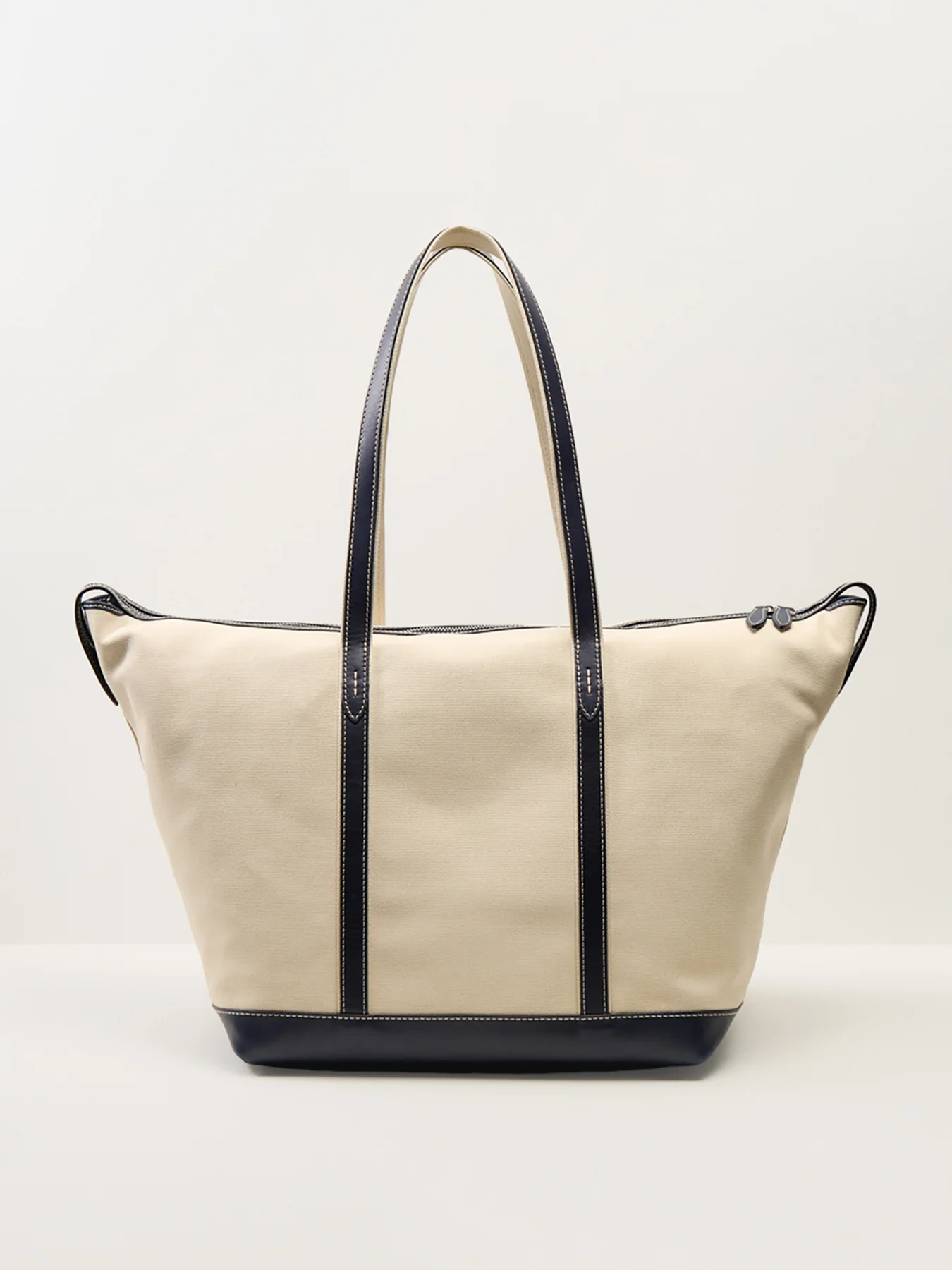 Large Shopper Tote Ecru/Navy - Image 3
