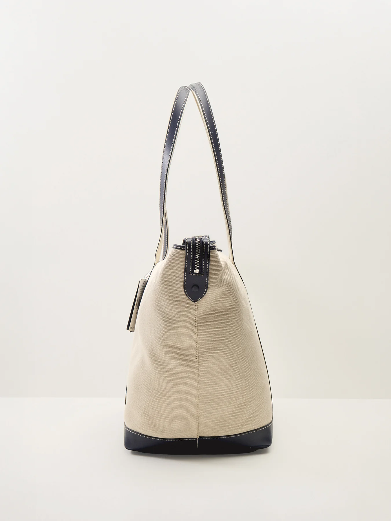 Large Shopper Tote Ecru/Navy - Image 4