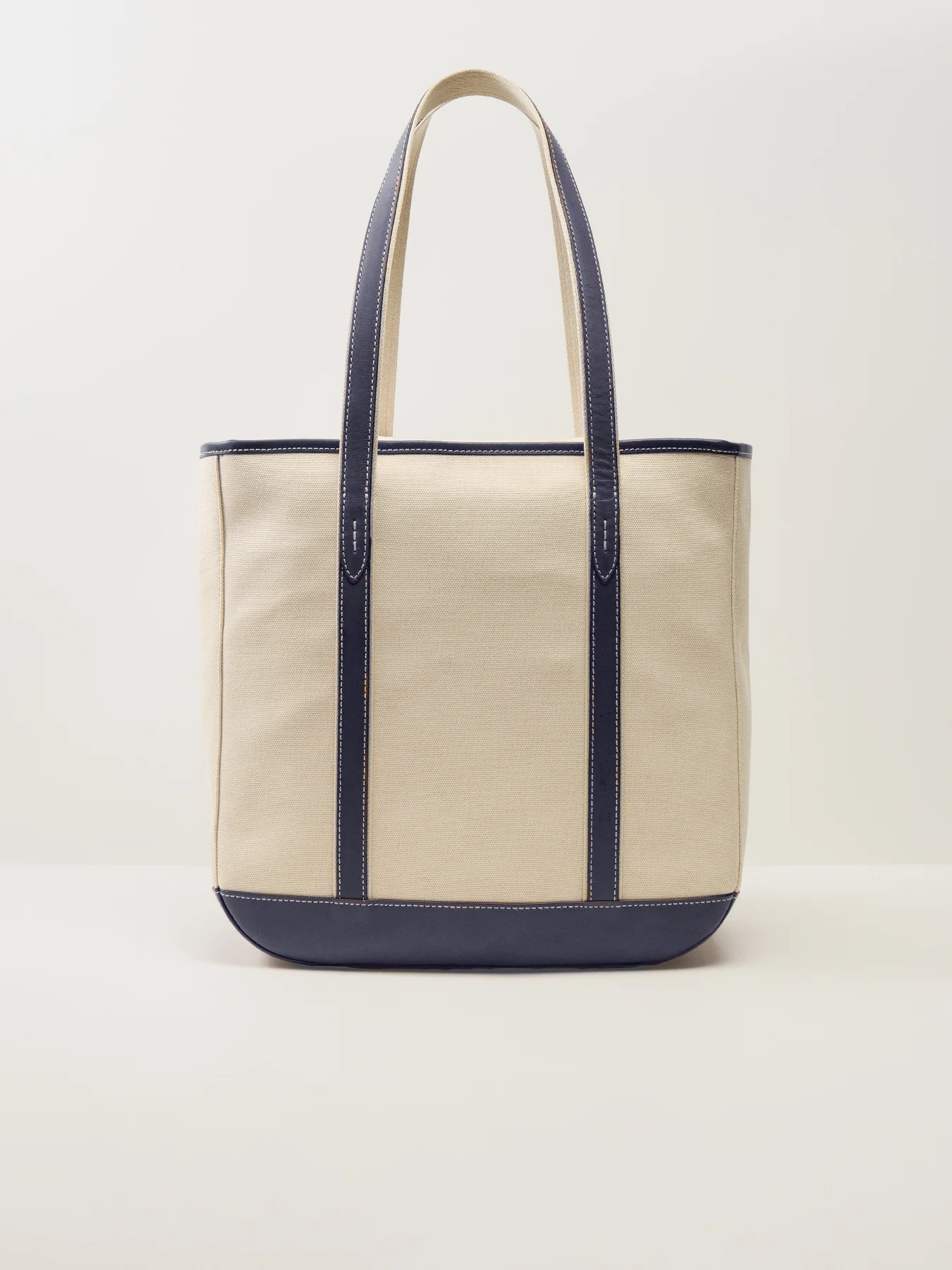 Medium Shopper Tote Ecru/Navy - Image 3