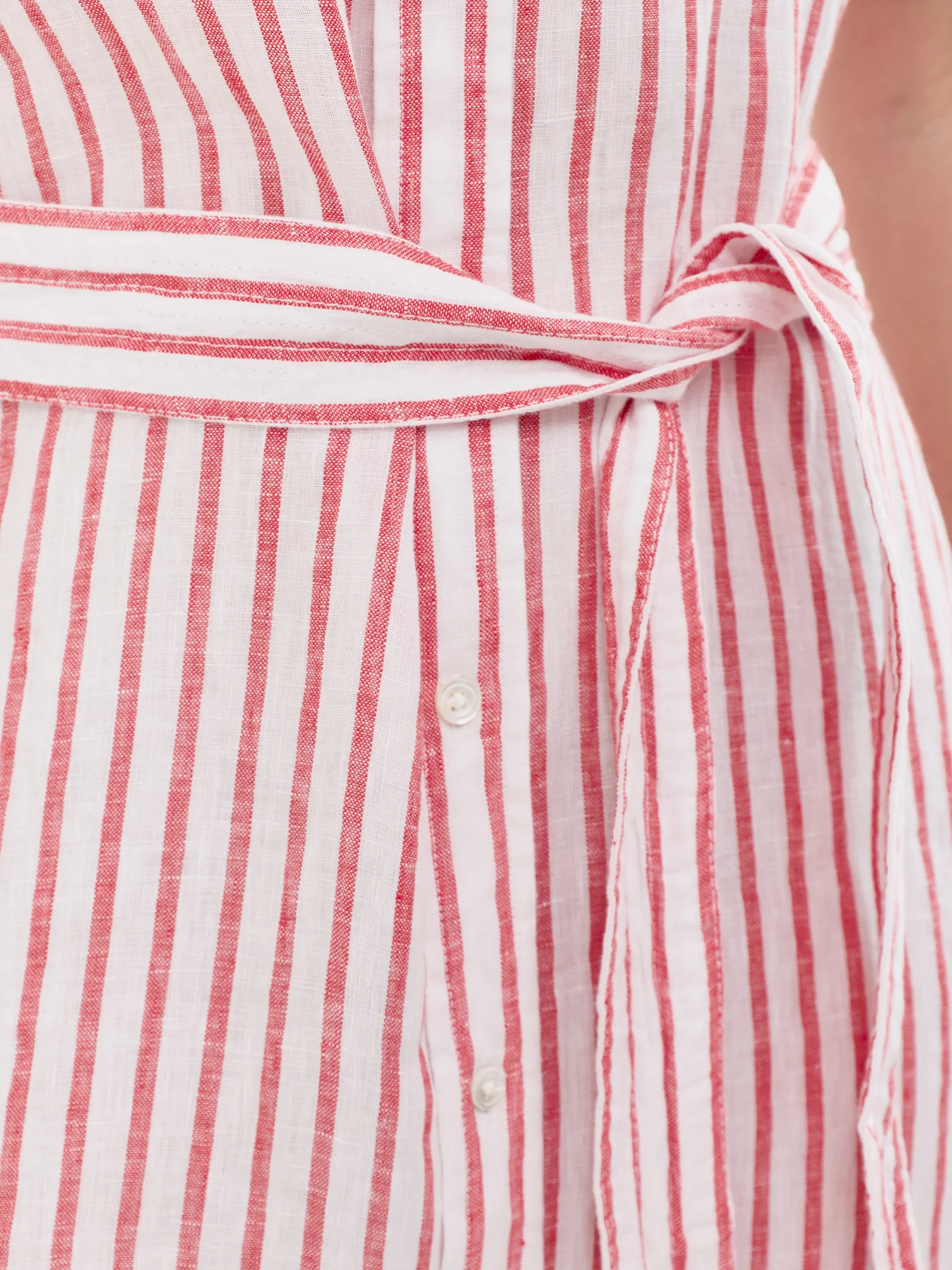 Midi Stripe SS Shirt Dress - Image 3