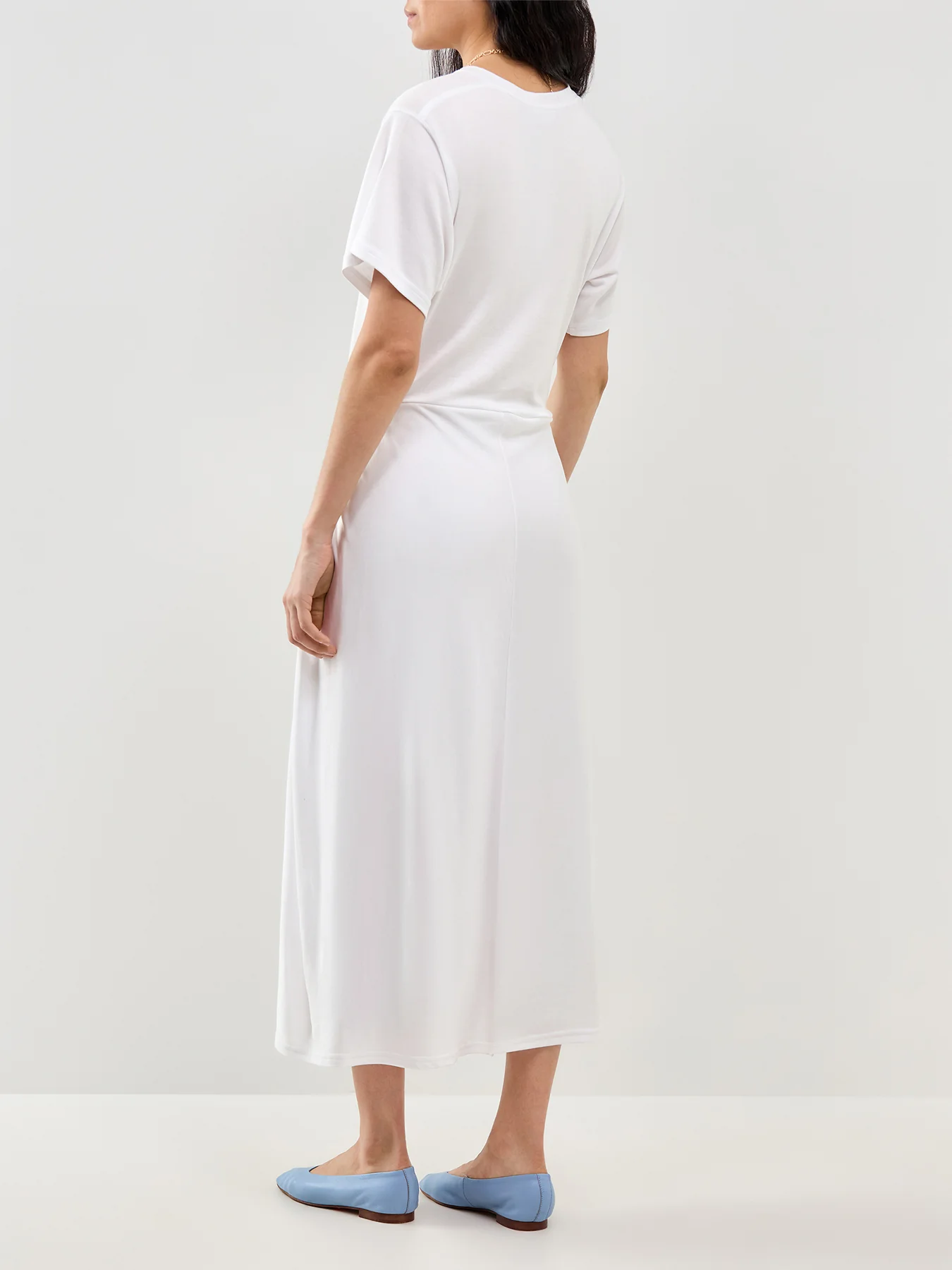 Midi T-Shirt Dress White - Image 5