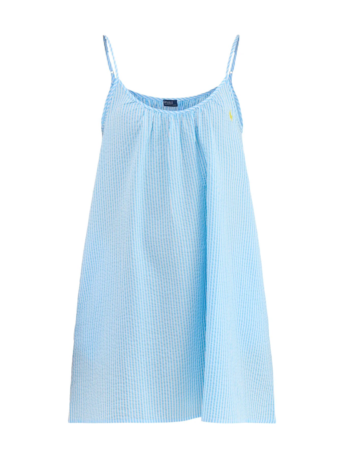 Seersucker Sleep Dress Blue
