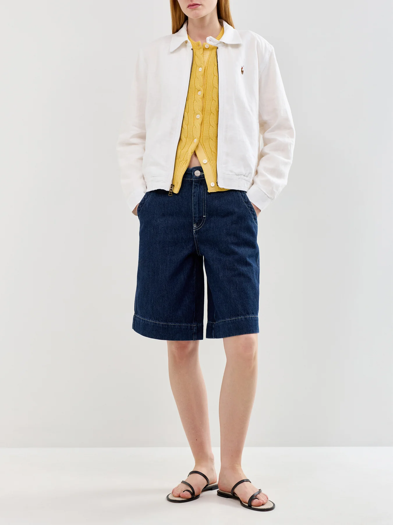 Short Trucker Windbreaker White - Image 2