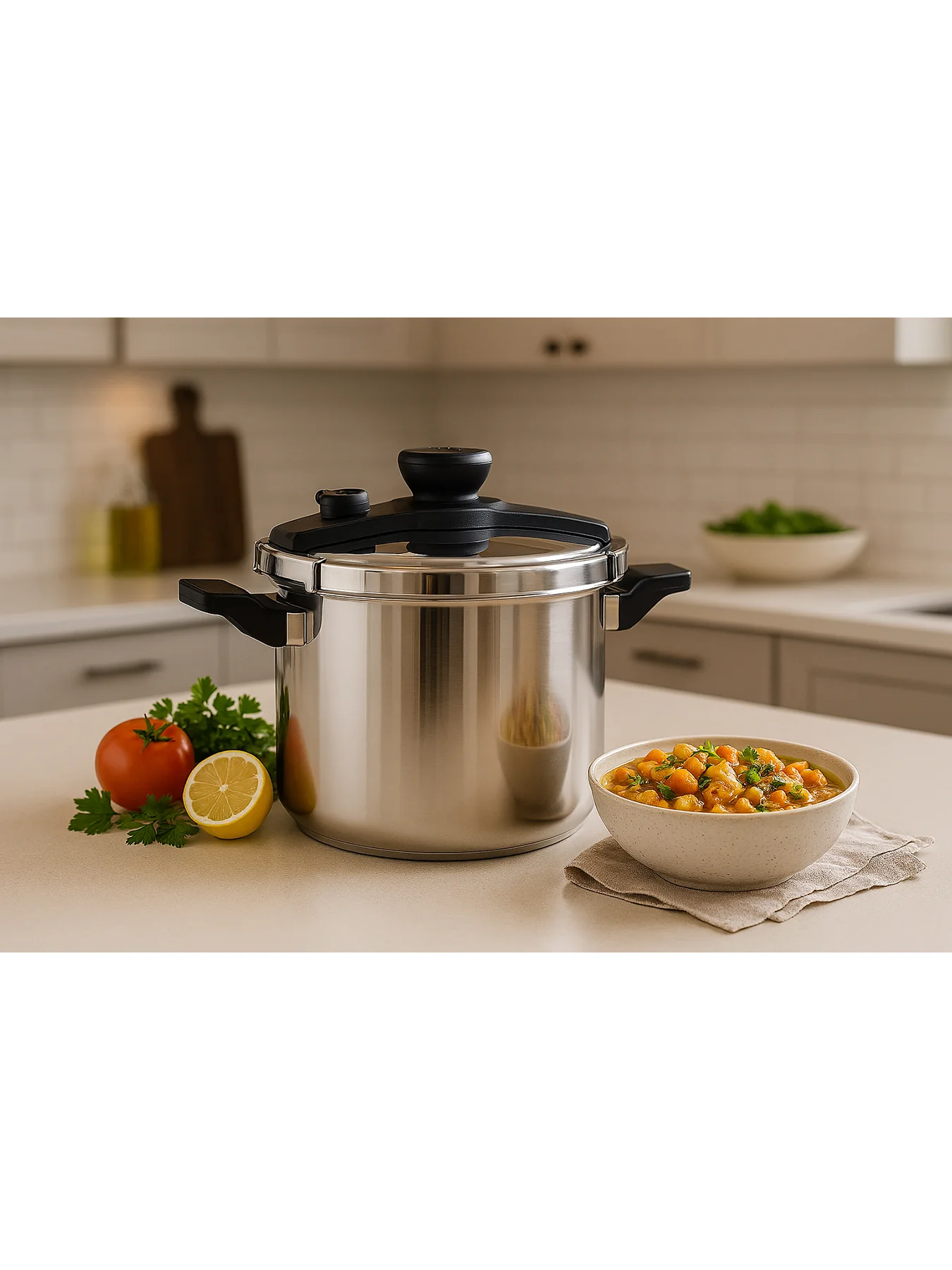 Twist & Lock Pressure Cooker Silver - Image 2