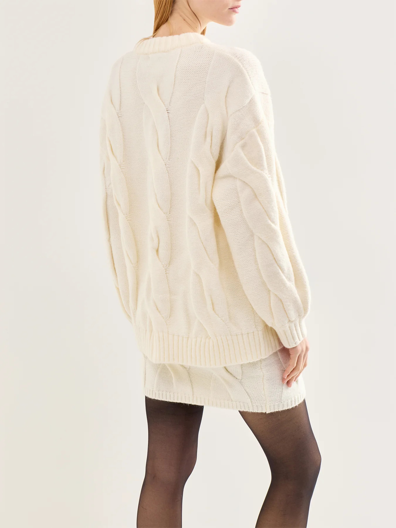 Atlantic Chunky Cable Knit Jumper Cream - Image 5