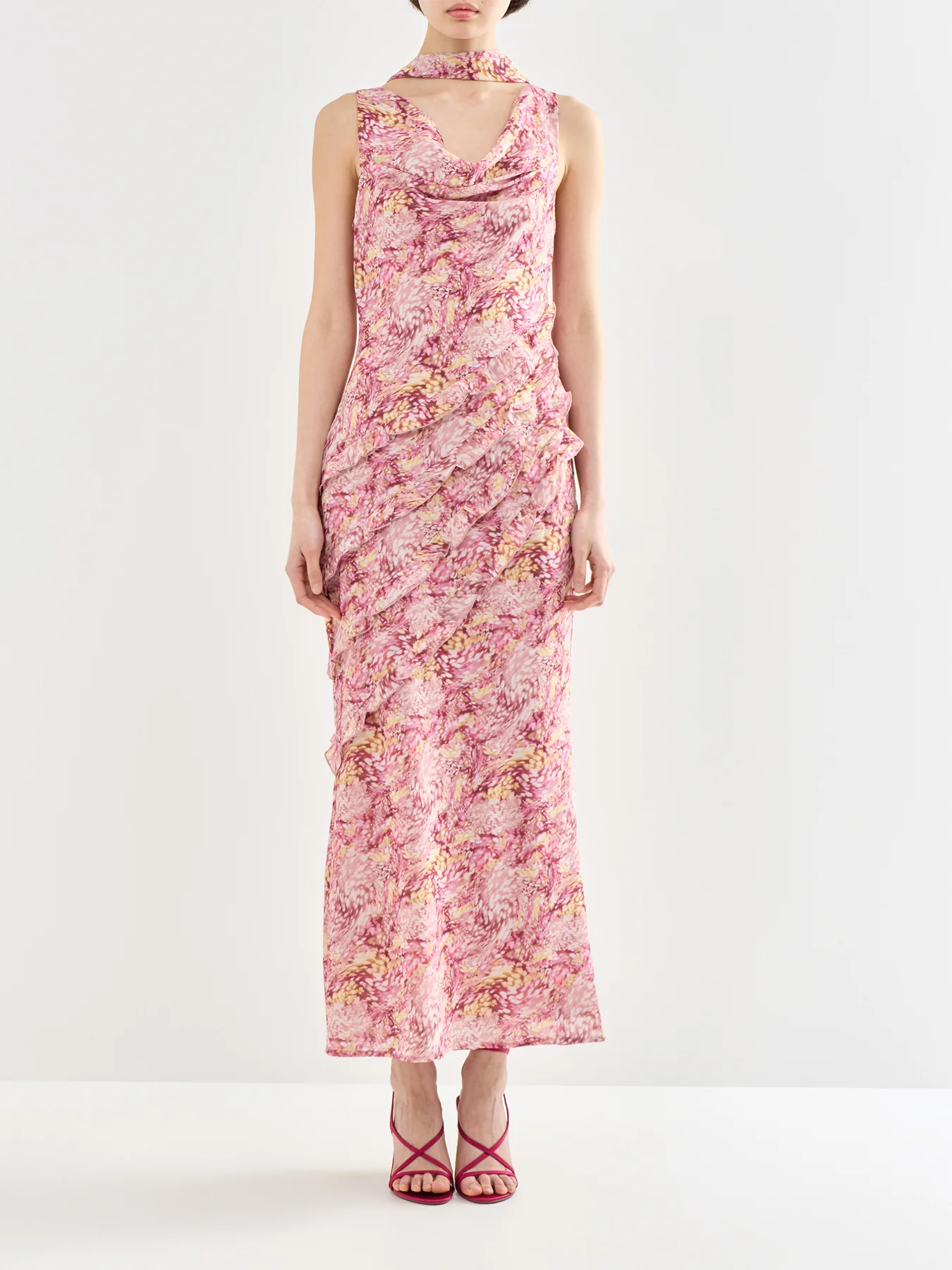 Constance Scarf Maxi Dress Abstract Print - Image 2