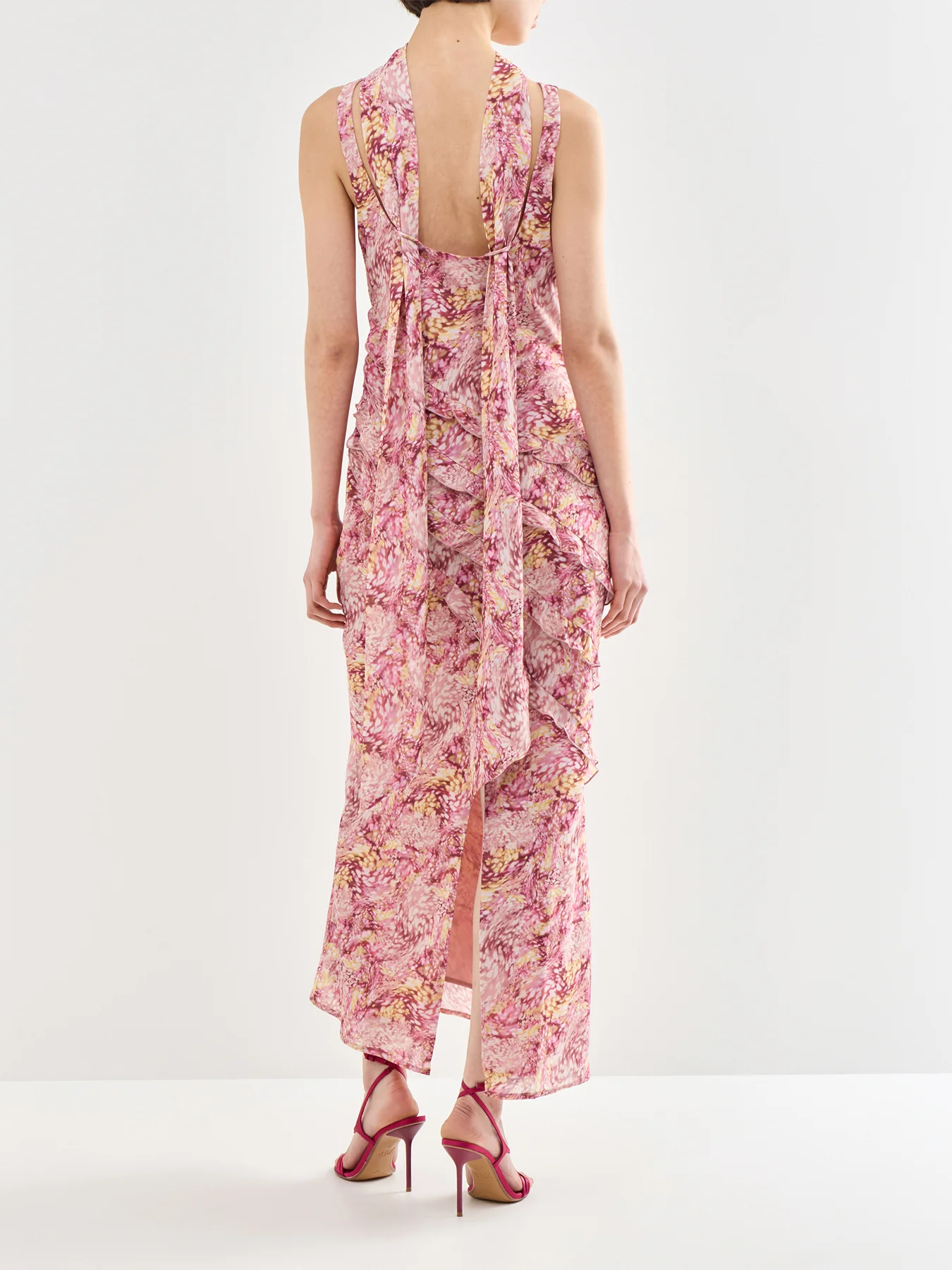 Constance Scarf Maxi Dress Abstract Print - Image 5