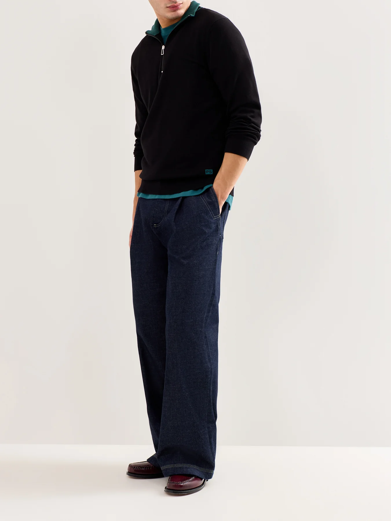 Half-Zip Knit Black - Image 2