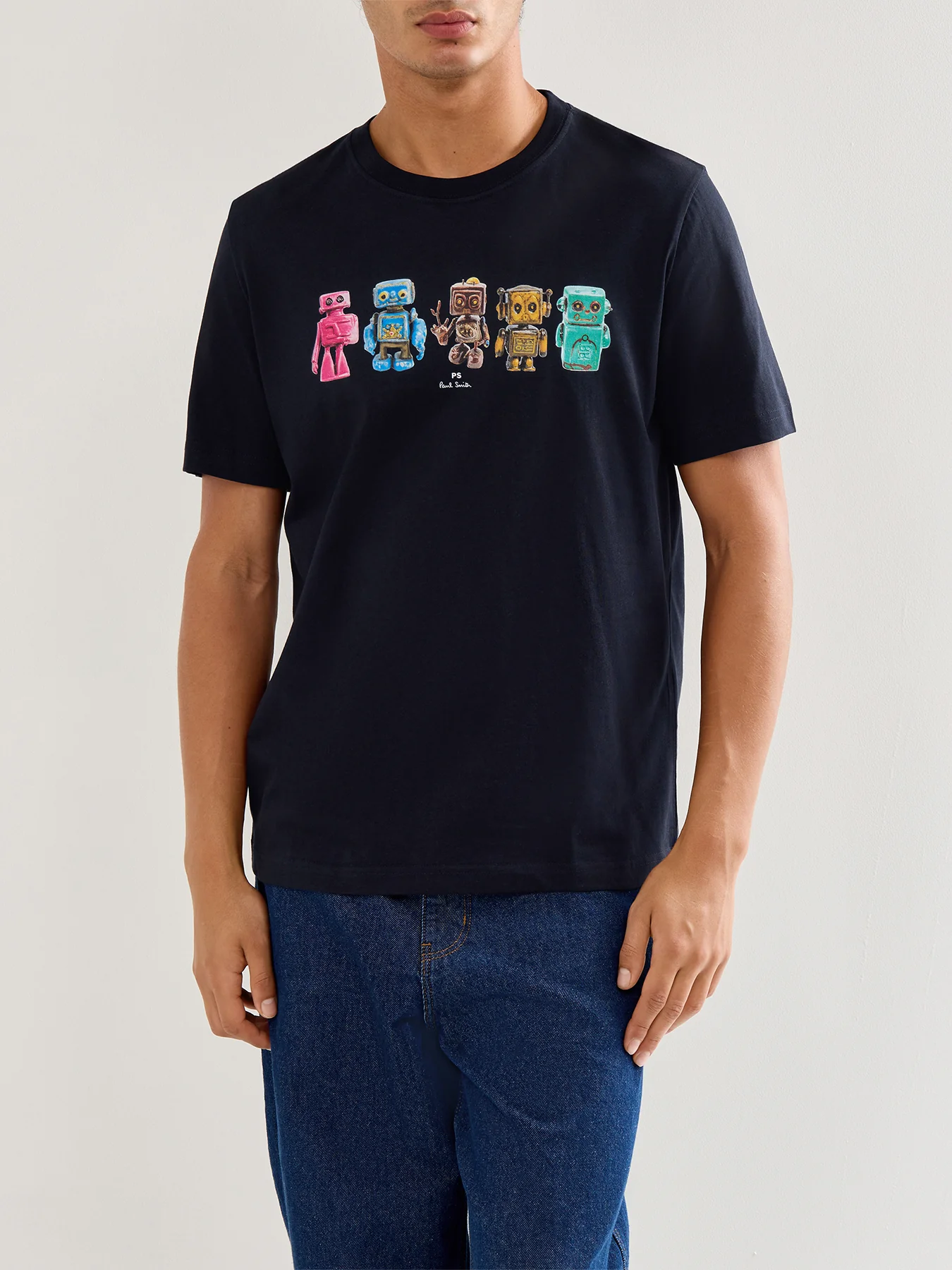 Robots Short Sleeves Tee Navy - Image 4
