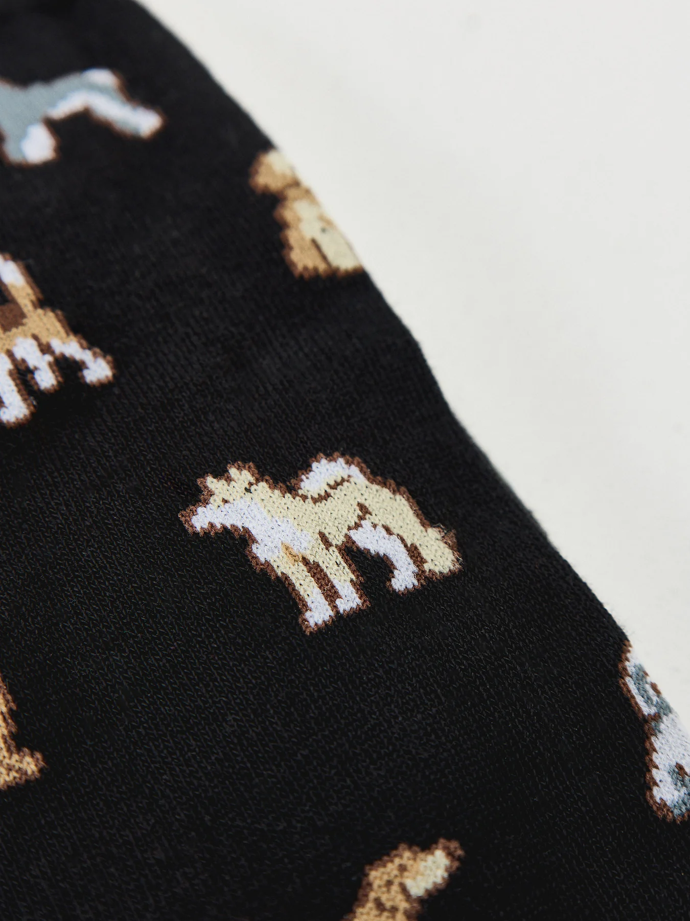 Kyoto Dog Crew Socks Black - Image 2