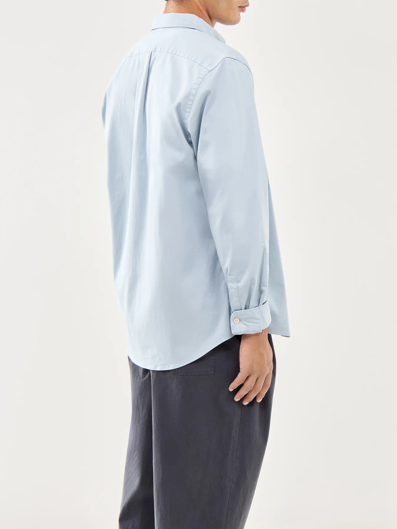 Soft Touch Cotton Shirt Blue - Image 5