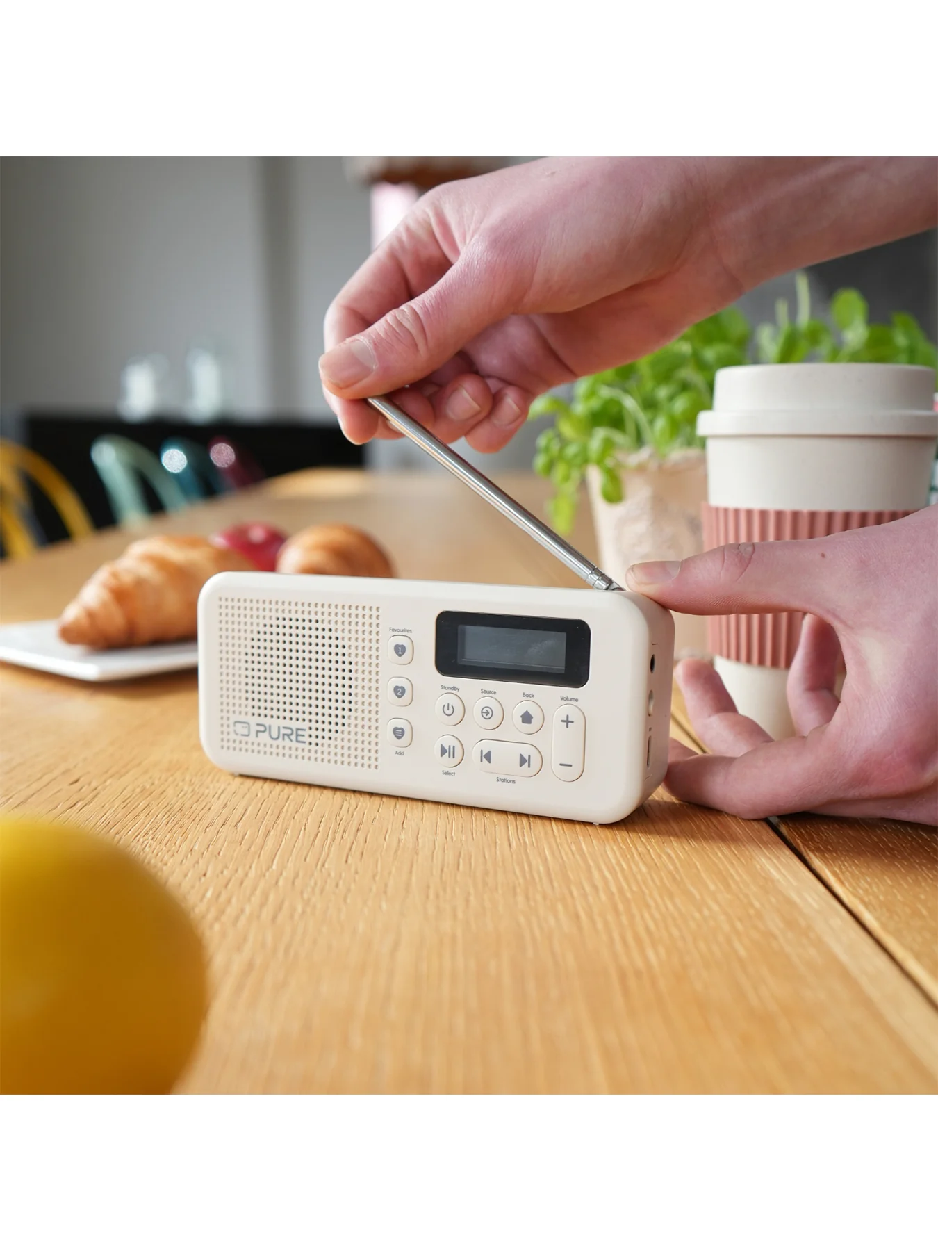 Elan Move Portable Bluetooth DAB Radio Beige - Image 2