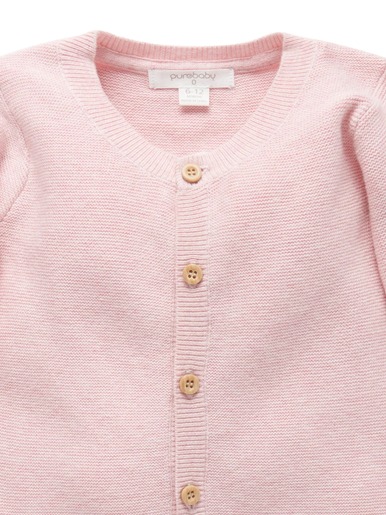 Textured Cardigan Pink Melange - Image 2
