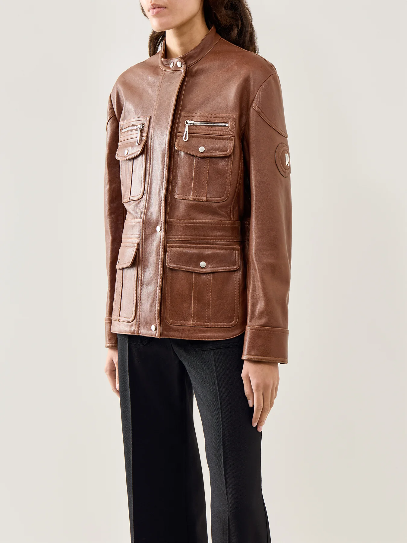 Leather Zip-Front Jacket - Image 4